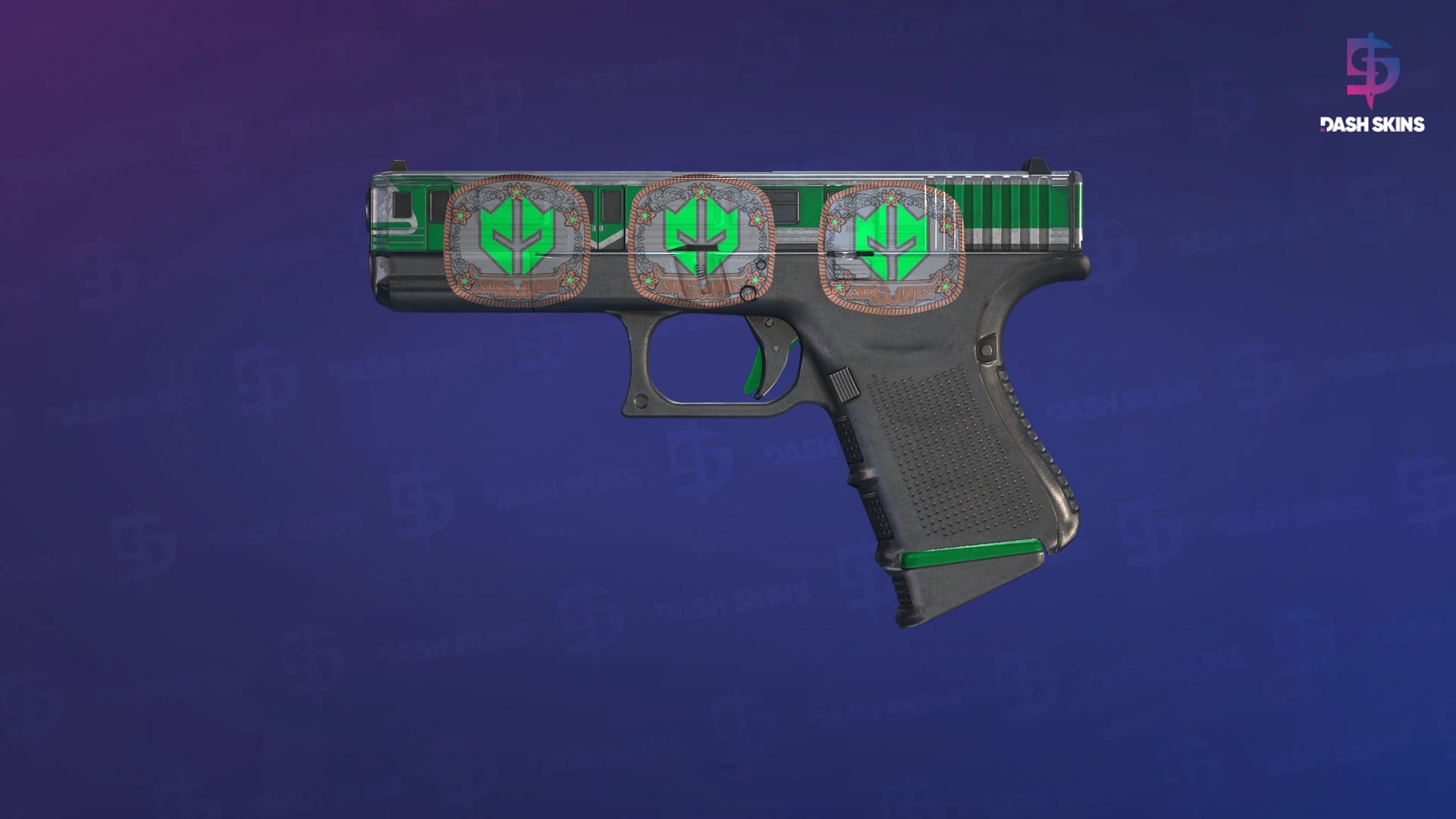 Glock-18 | Green Line (Well-Worn) Screenshot Playside