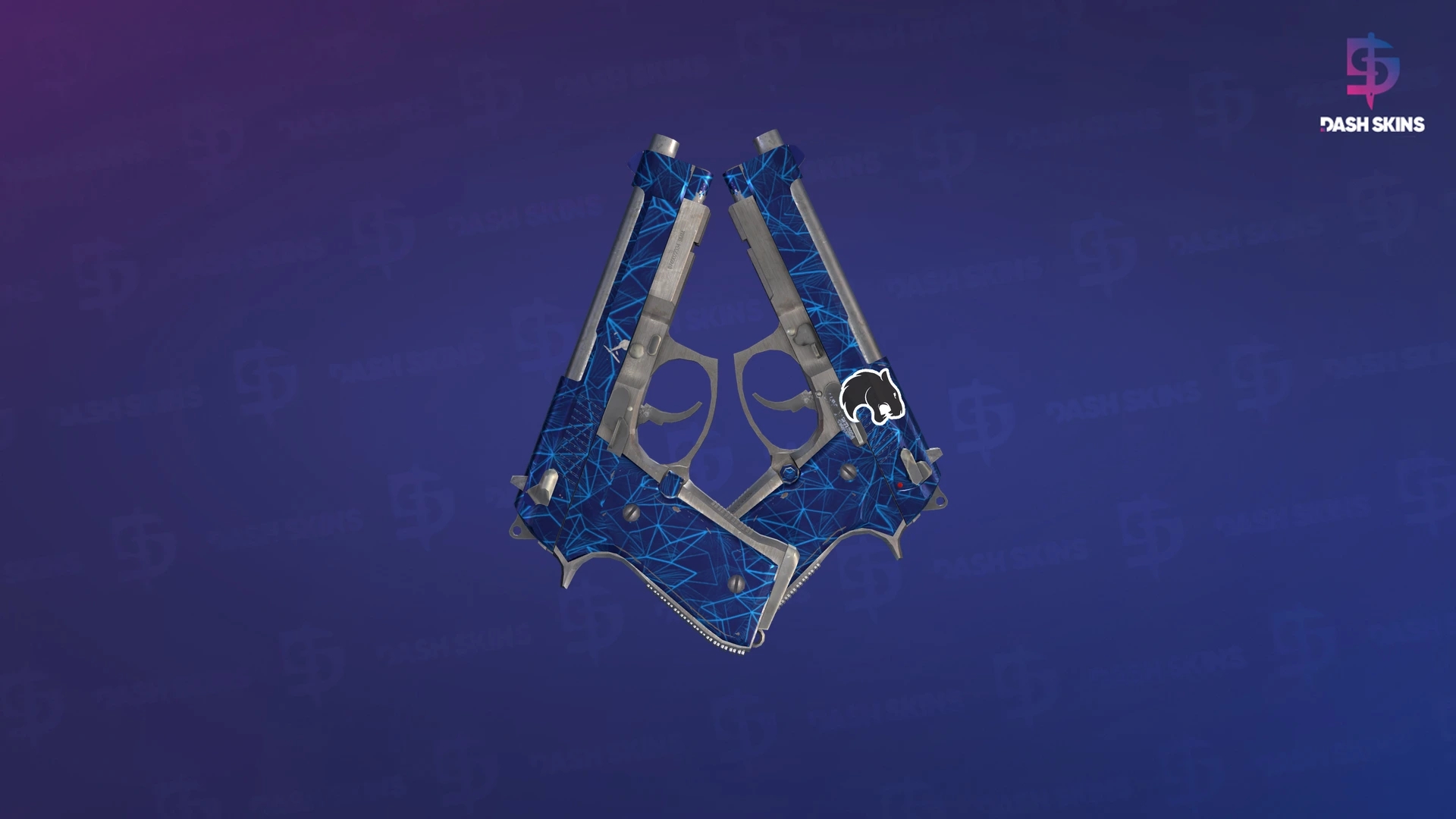 Dual Berettas | Cobalt Quartz (Minimal Wear) Screenshot Playside