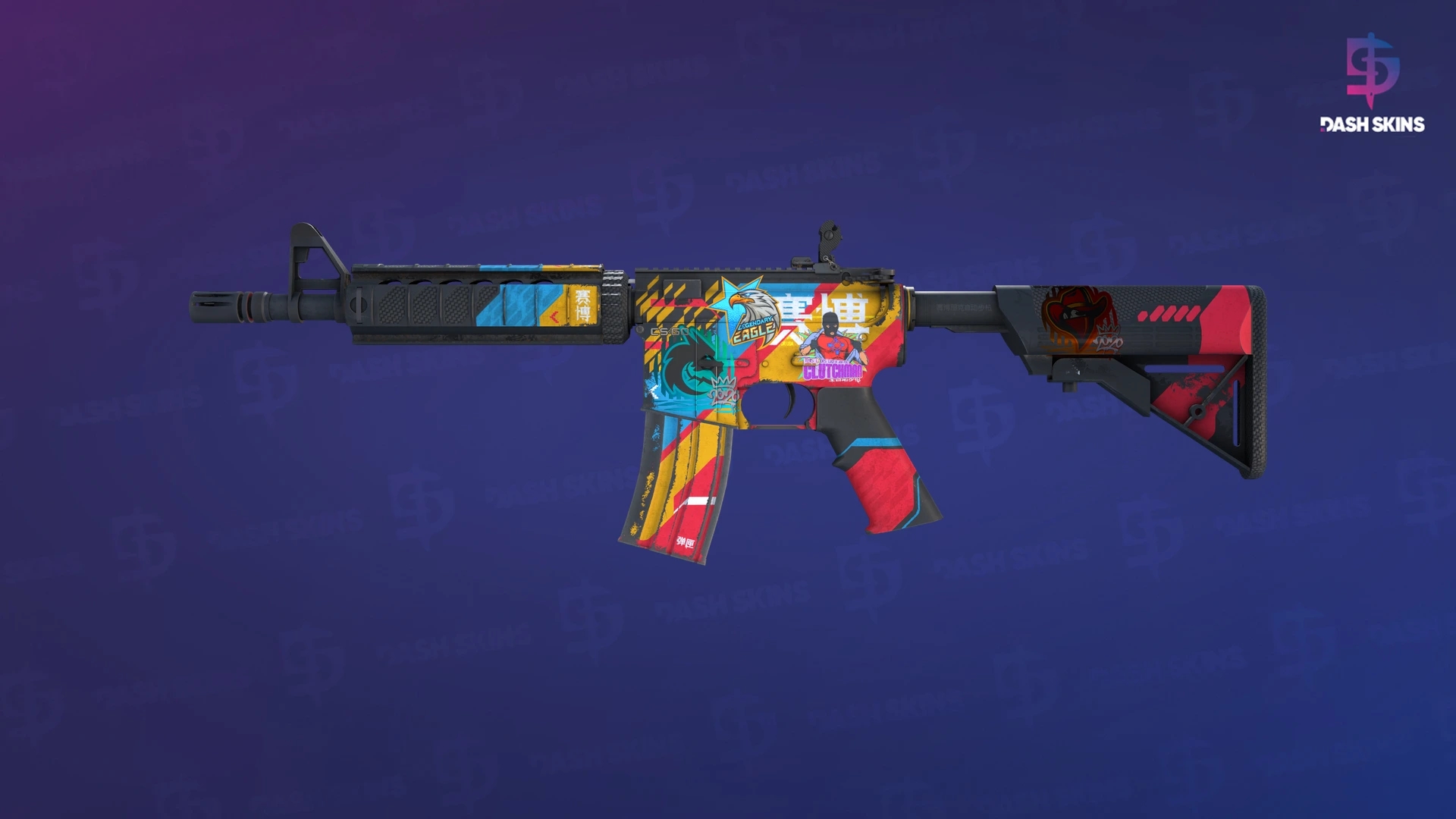 M4A4 | Cyber Security (Well-Worn) Screenshot Playside