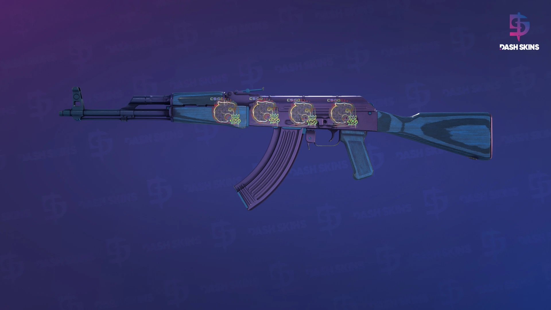 AK-47 | Midnight Laminate (Minimal Wear) Screenshot Playside