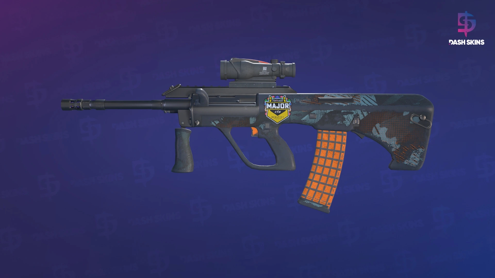 AUG | Amber Slipstream (Battle-Scarred) Screenshot Playside
