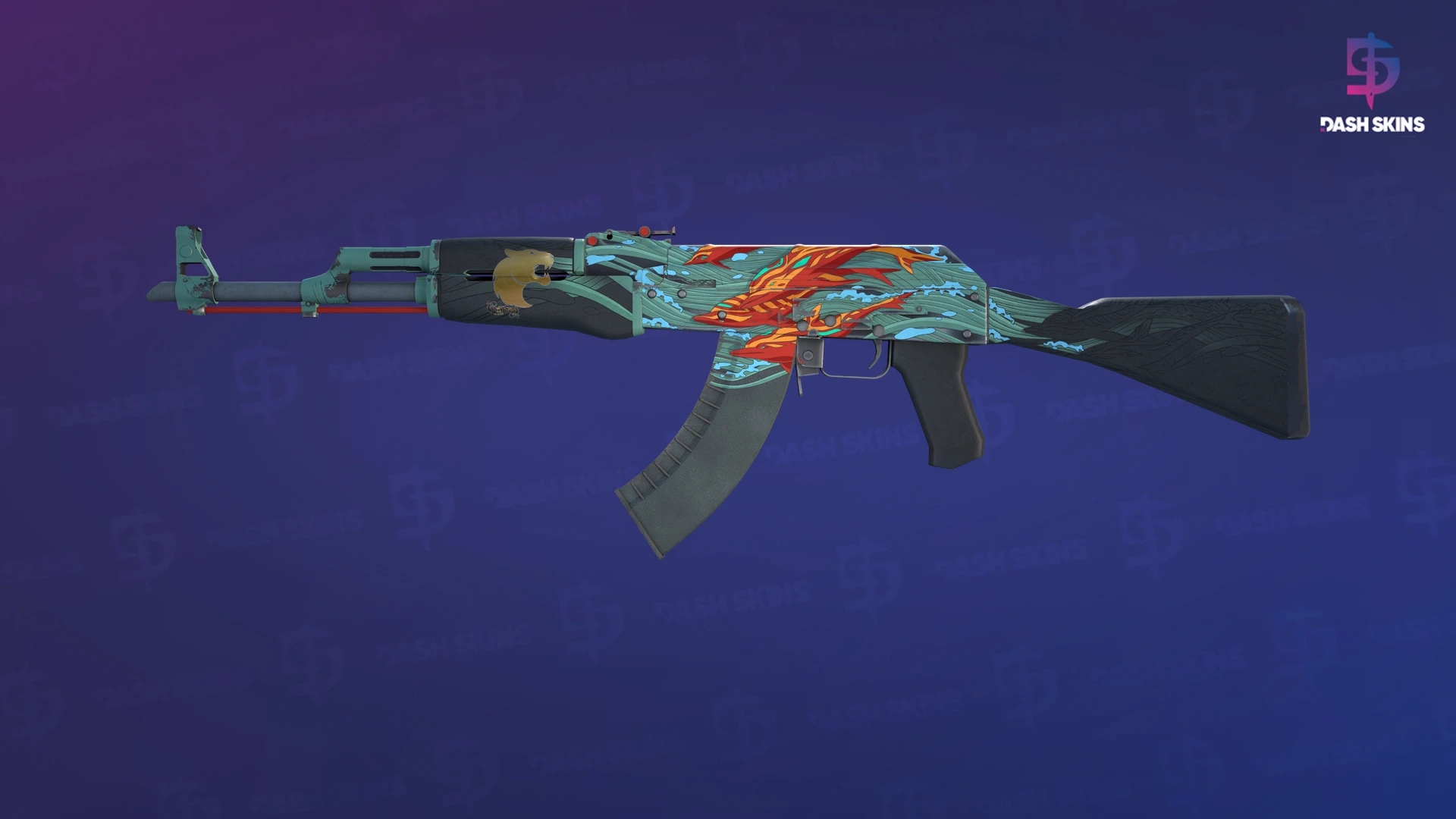 AK-47 | Aquamarine Revenge (Field-Tested) Screenshot Playside