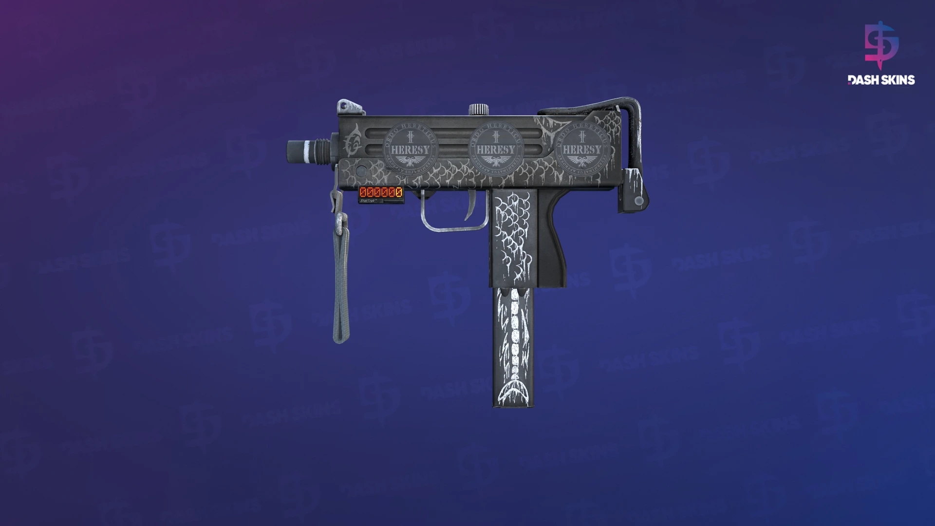 StatTrak™ MAC-10 | Whitefish (Well-Worn) Screenshot Playside