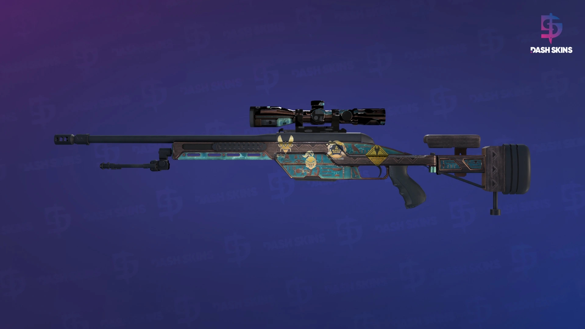 Souvenir SSG 08 | Azure Glyph (Minimal Wear) Screenshot Playside
