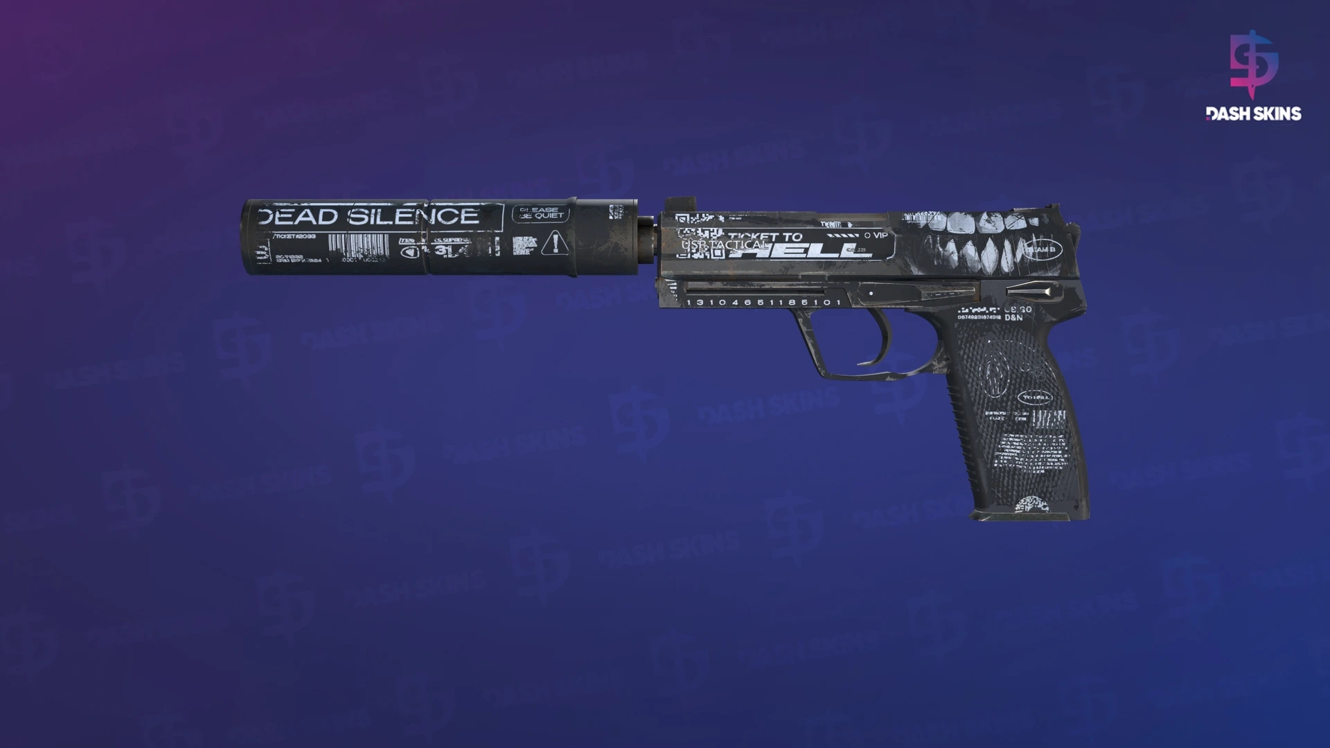 USP-S | Ticket to Hell (Well-Worn) Screenshot Playside