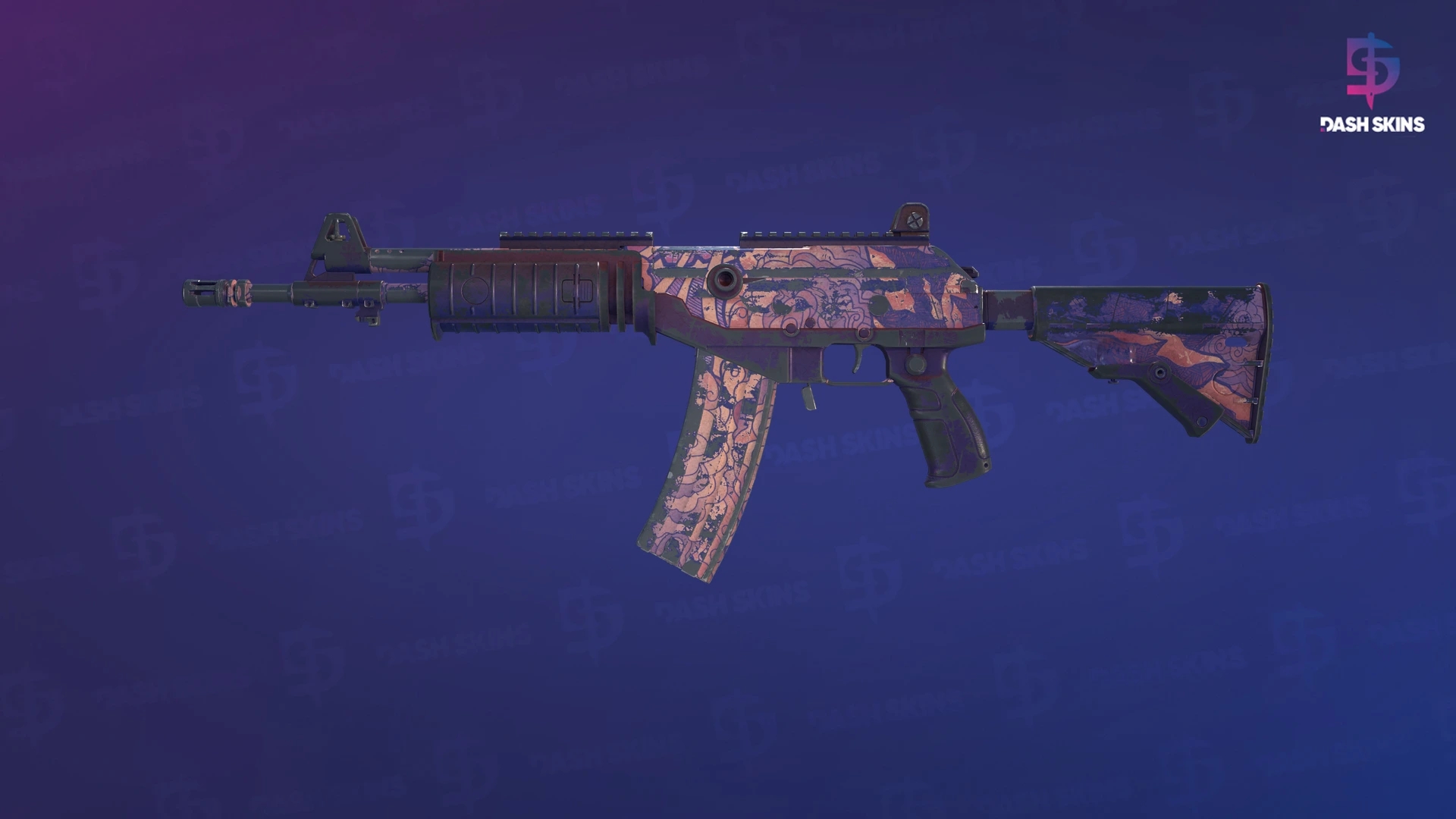 Galil AR | Sky Mandala (Battle-Scarred) Screenshot Playside