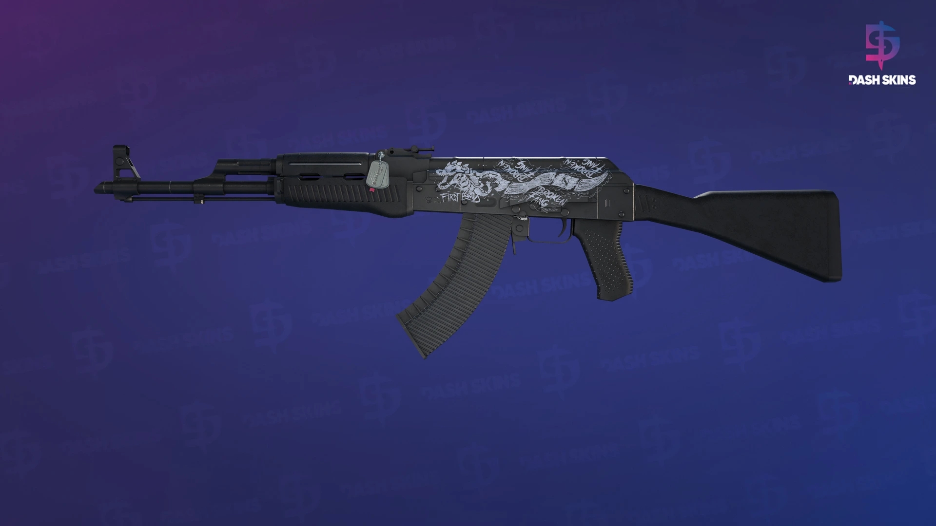 AK-47 | Slate (Well-Worn) Screenshot Playside
