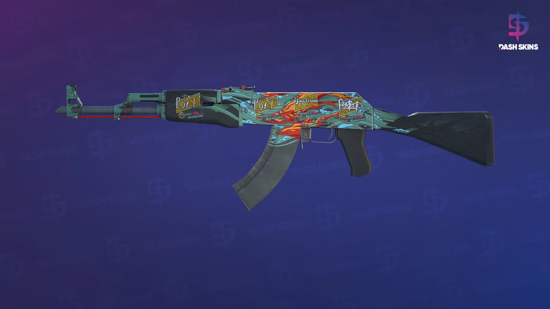 AK-47 | Aquamarine Revenge (Field-Tested) Screenshot Playside