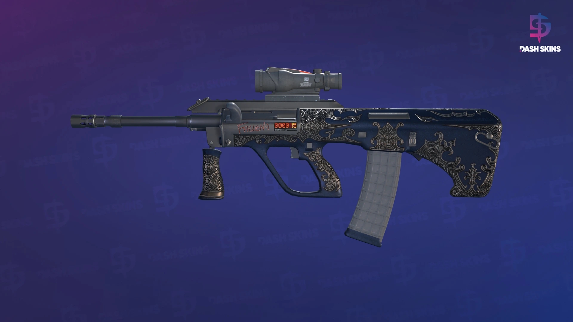 StatTrak™ AUG | Aristocrat (Well-Worn) Screenshot Playside
