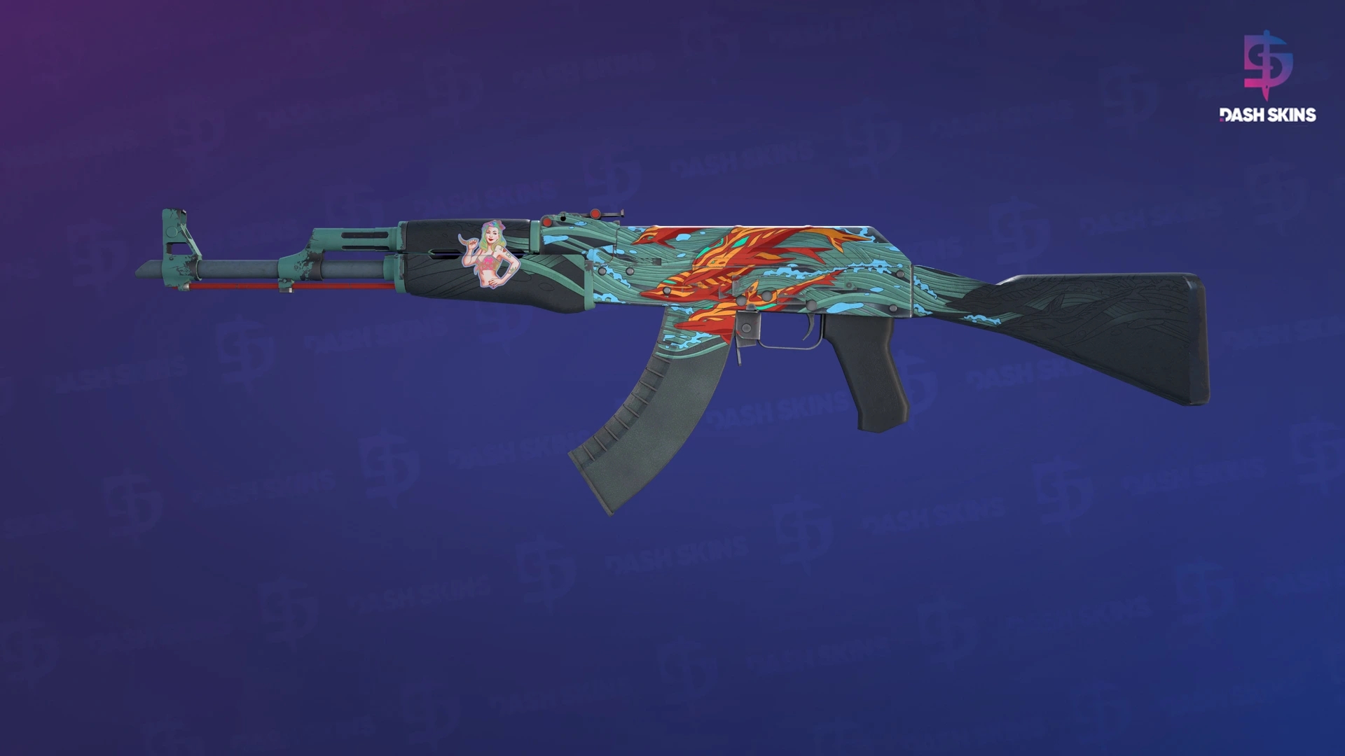 AK-47 | Aquamarine Revenge (Field-Tested) Screenshot Playside