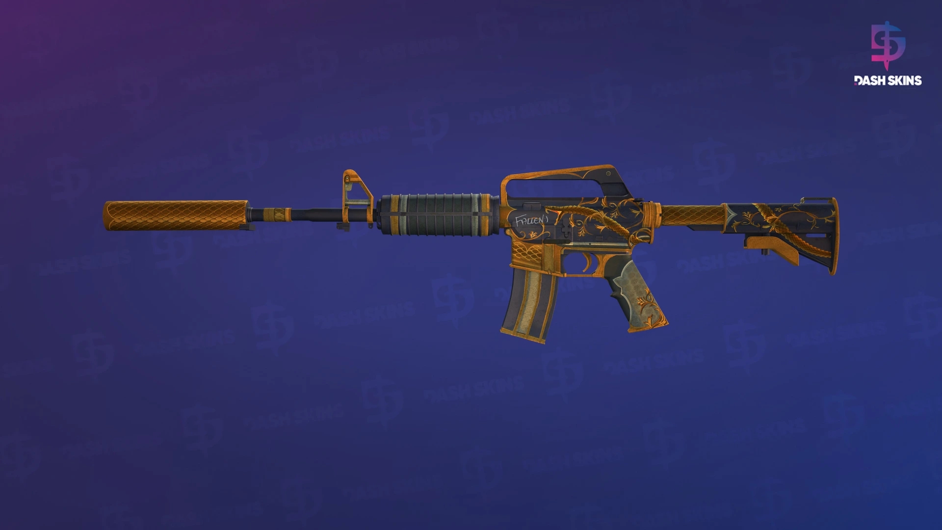 M4A1-S | Golden Coil (Well-Worn) Screenshot Playside