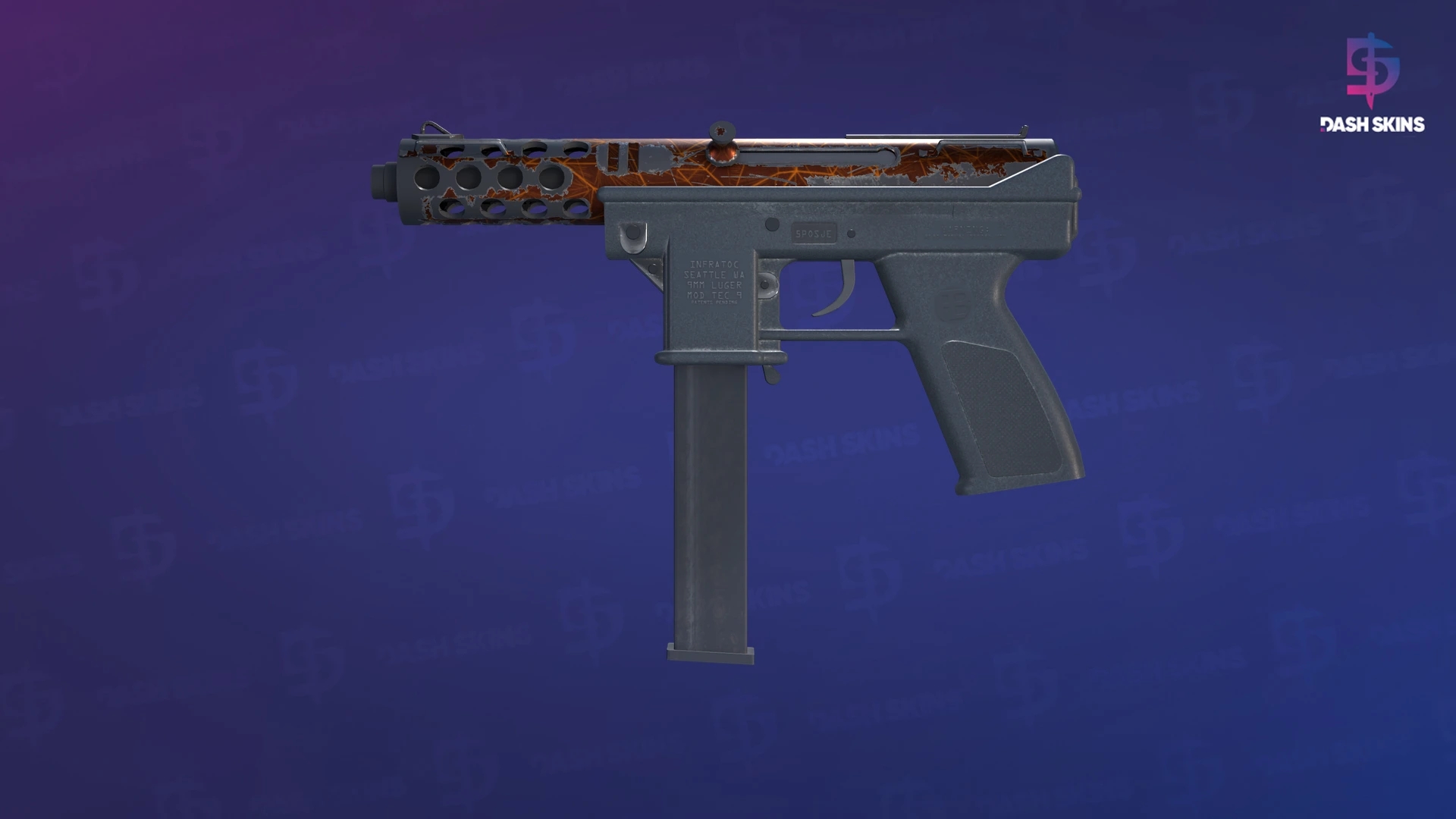 Tec-9 | Red Quartz (Well-Worn) Screenshot Playside