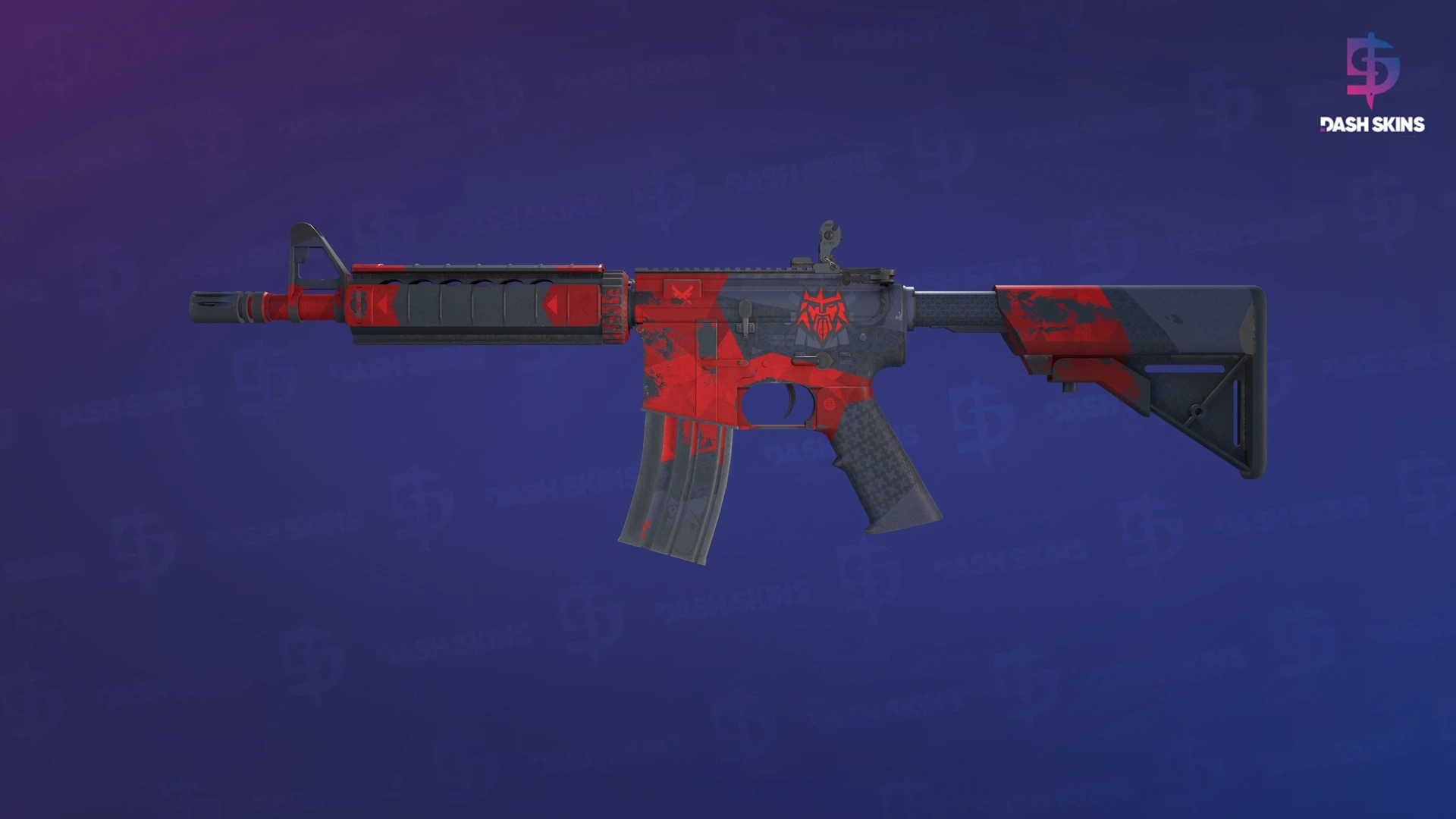 M4A4 | Evil Daimyo (Well-Worn) Screenshot Playside