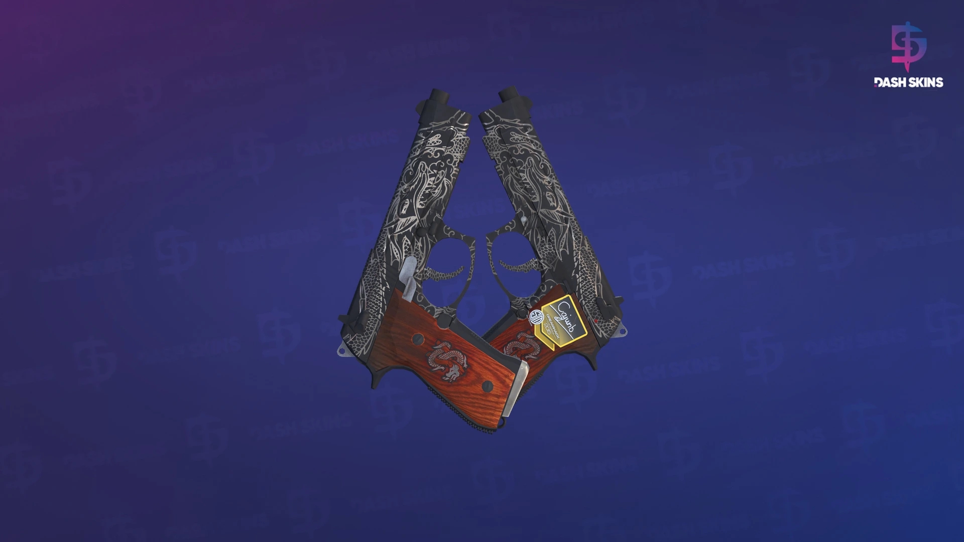 Dual Berettas | Dualing Dragons (Battle-Scarred) Screenshot Playside