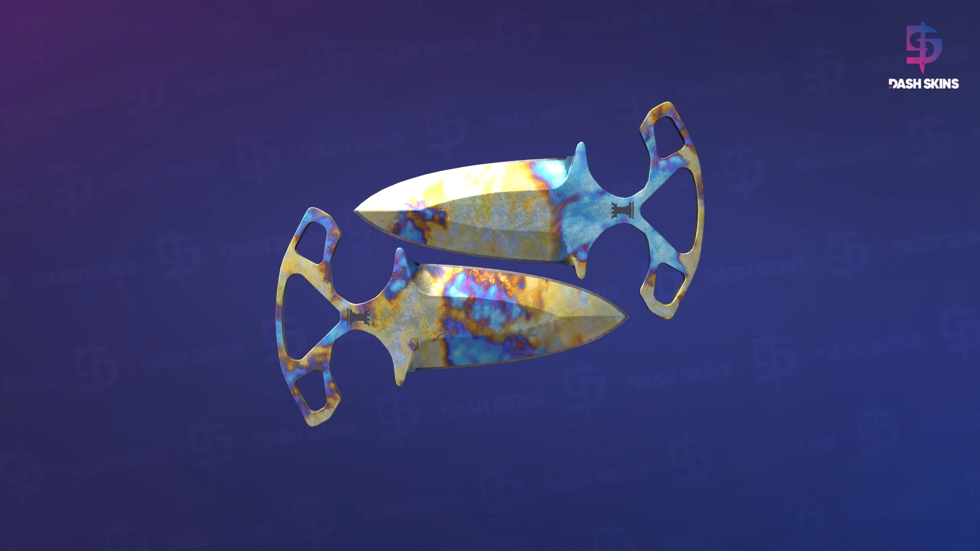 ★ Shadow Daggers | Case Hardened (Well-Worn) Screenshot Playside
