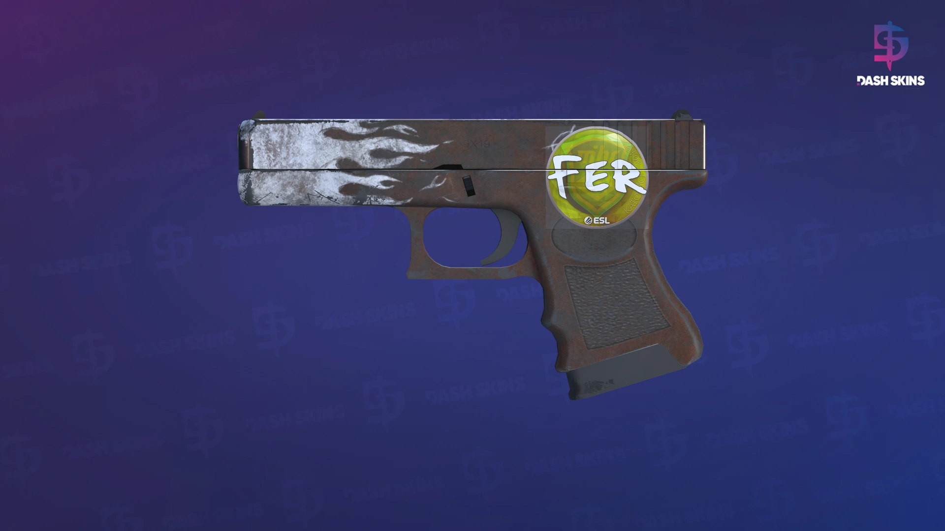 Glock-18 | Oxide Blaze (Well-Worn) Screenshot Playside