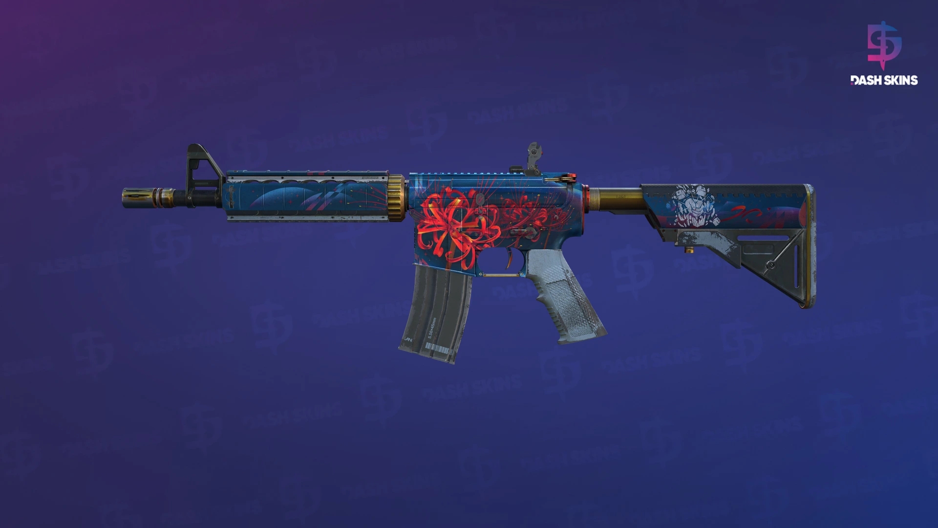 M4A4 | Spider Lily (Well-Worn) Screenshot Playside