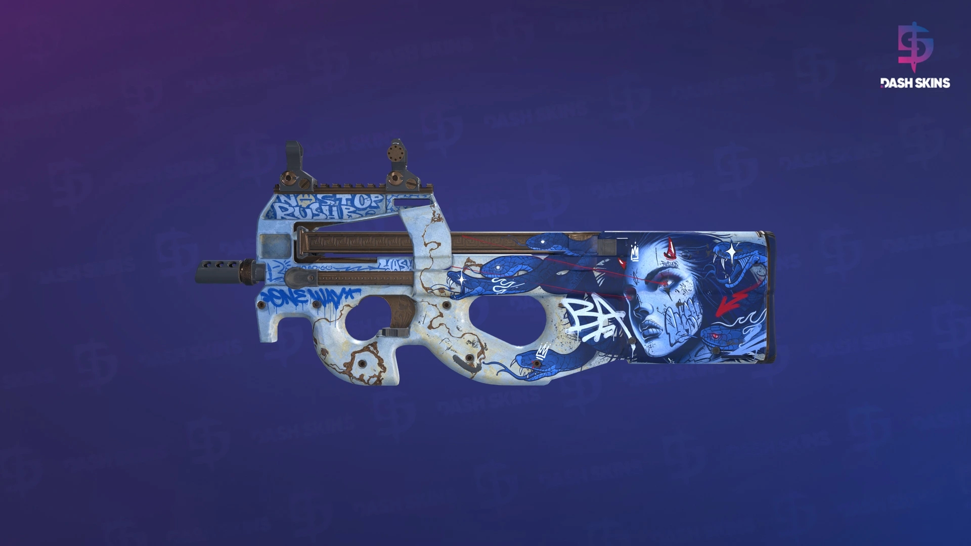 P90 | Deathgaze (Well-Worn) Screenshot Playside