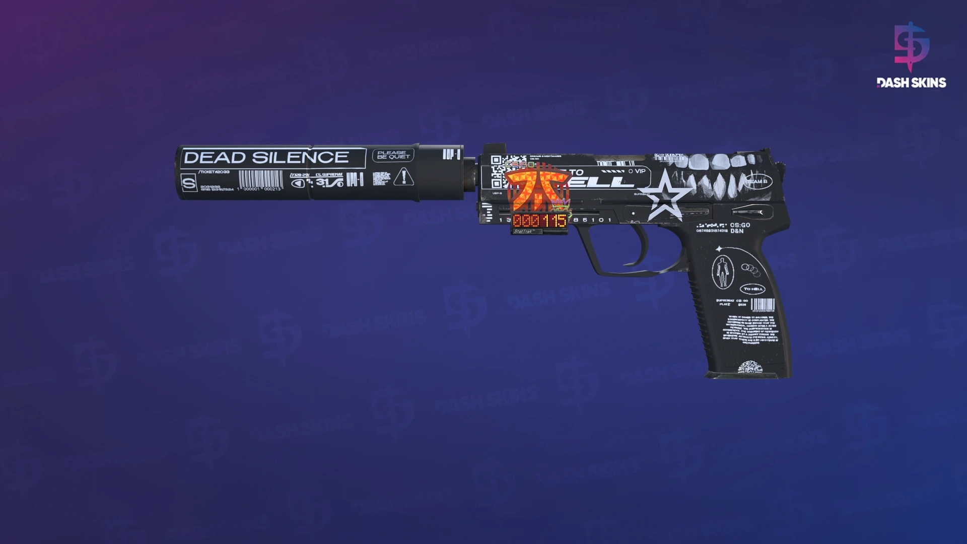 StatTrak™ USP-S | Ticket to Hell (Minimal Wear) Screenshot Playside