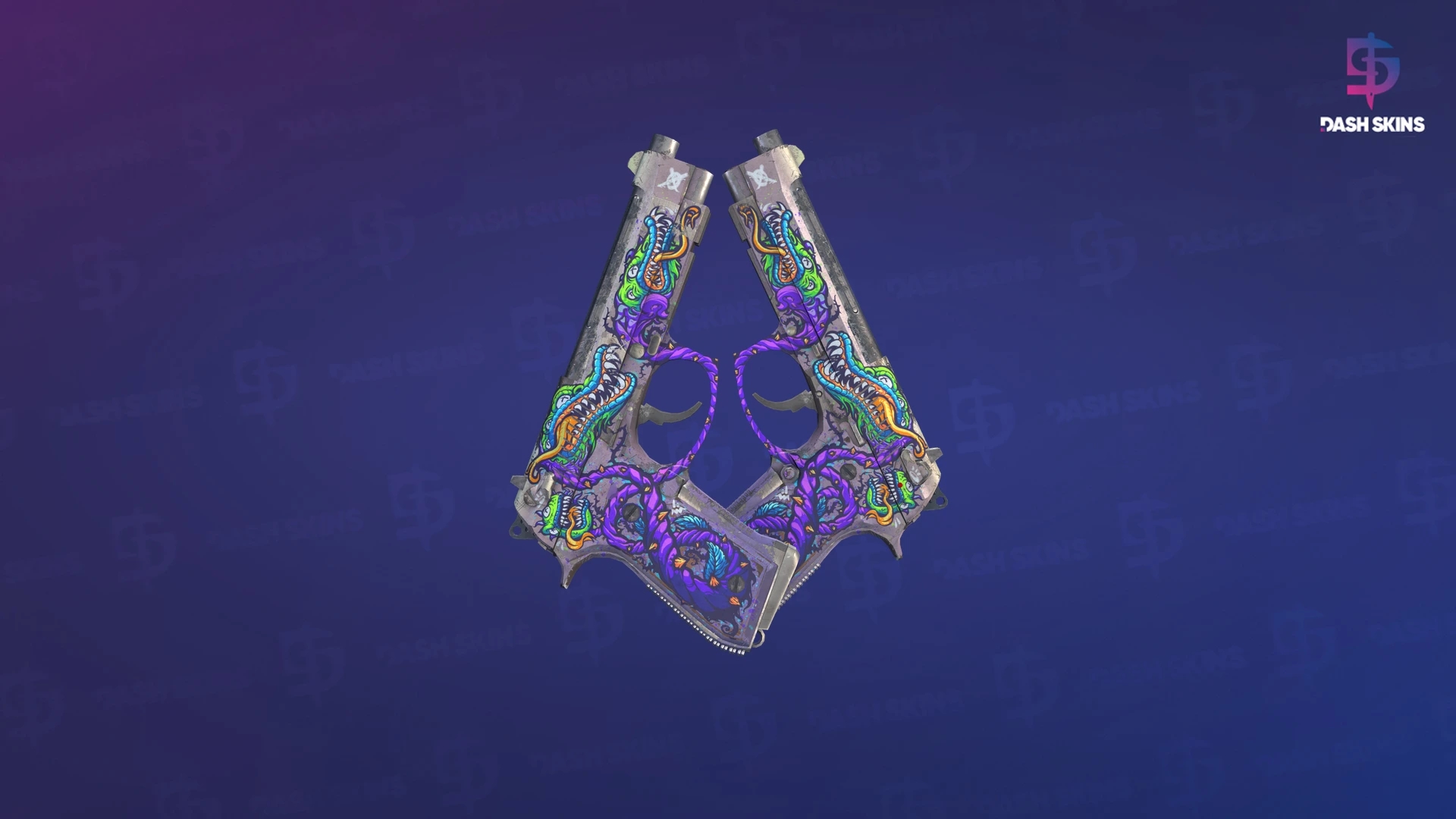 Dual Berettas | Flora Carnivora (Well-Worn) Screenshot Playside