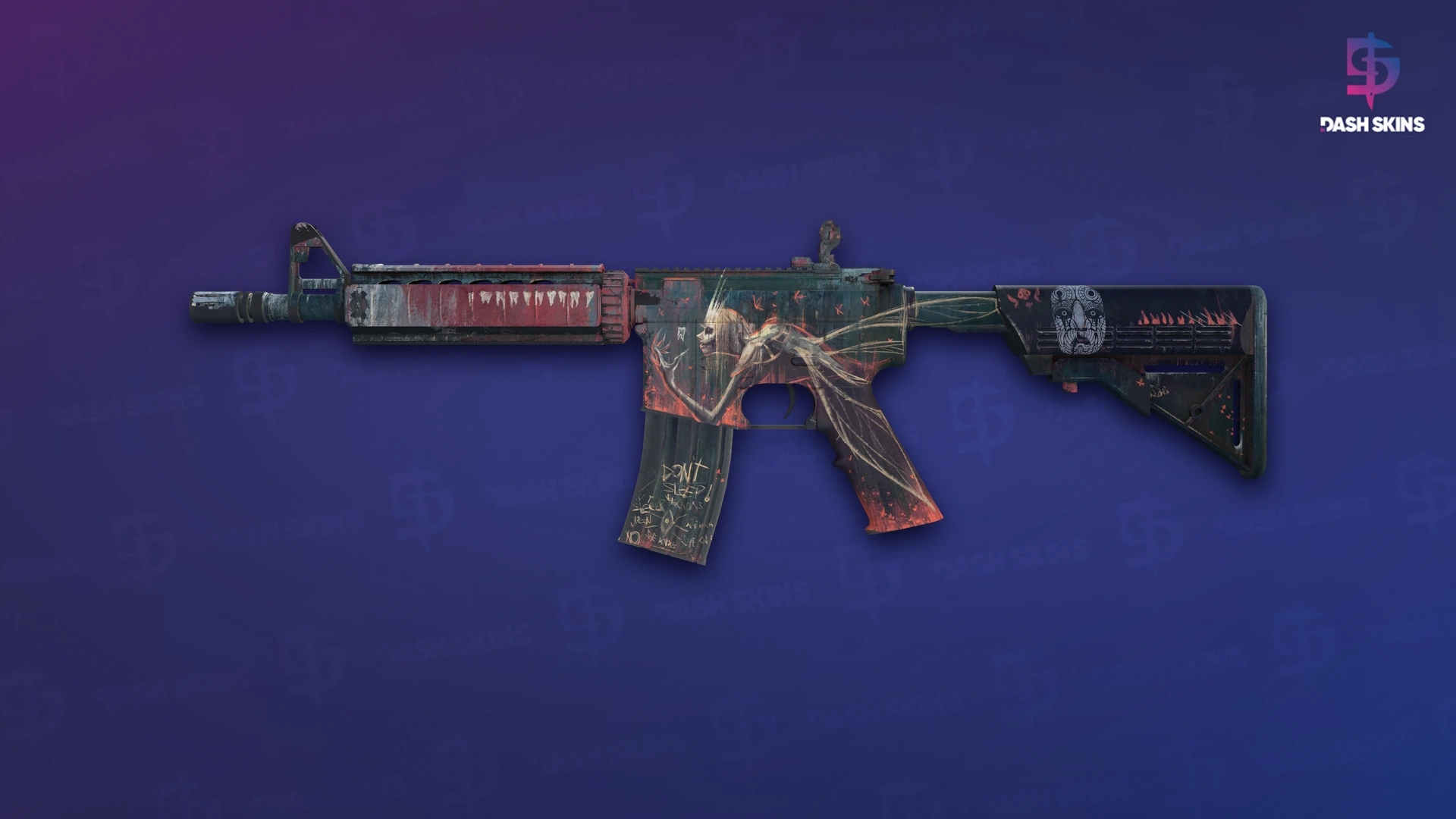 M4A4 | Tooth Fairy (Well-Worn) Screenshot Playside