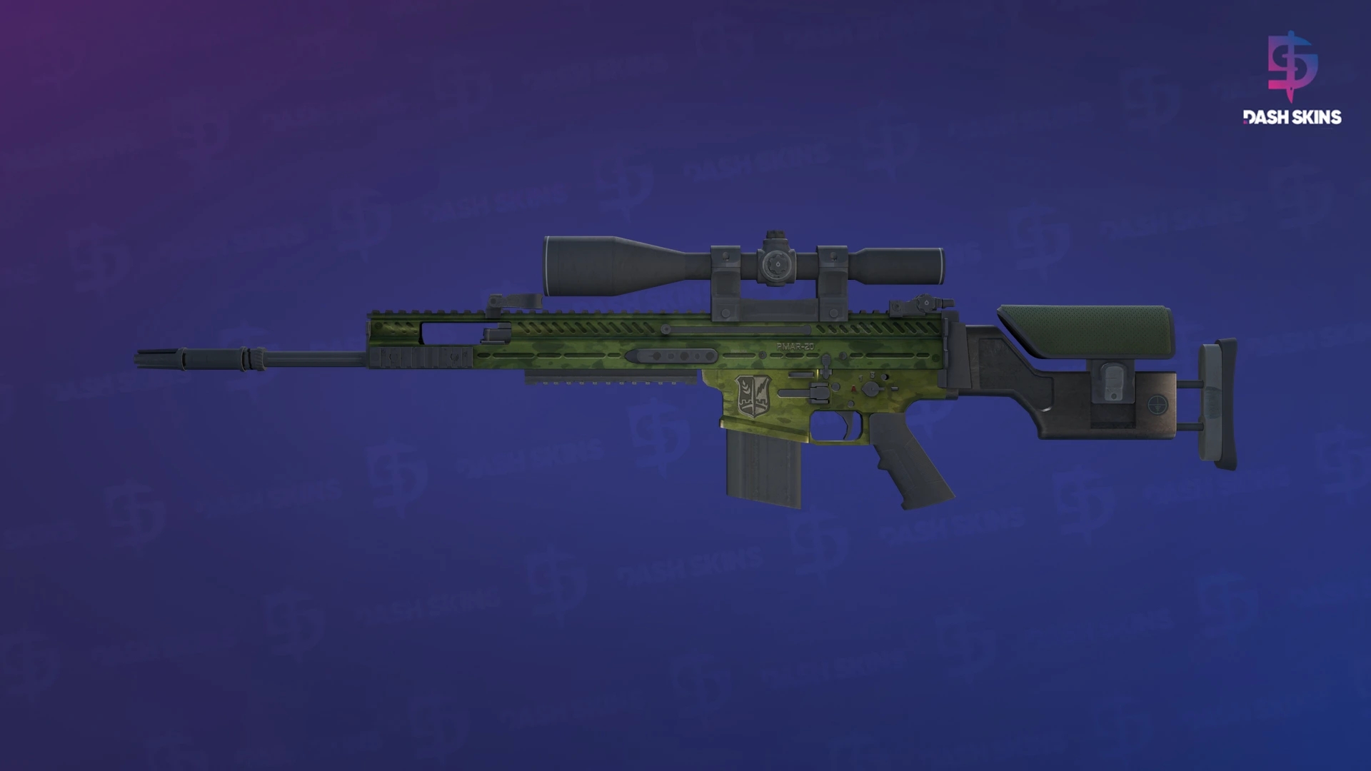 SCAR-20 | Green Marine (Well-Worn) Screenshot Playside