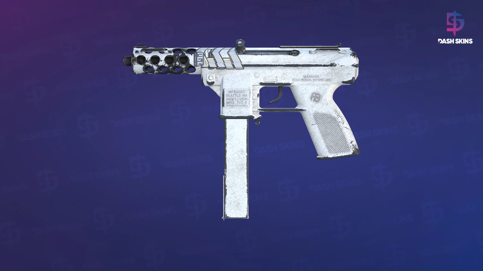 Tec-9 | Whiteout (Battle-Scarred) Screenshot Playside