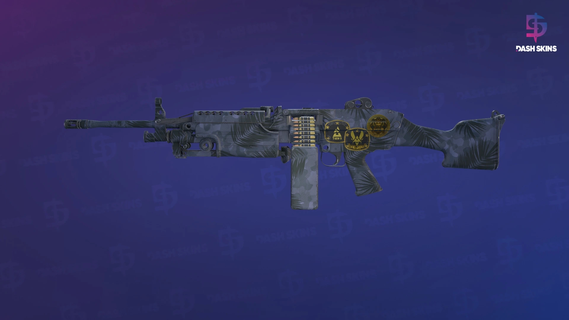 Souvenir M249 | Midnight Palm (Minimal Wear) Screenshot Playside