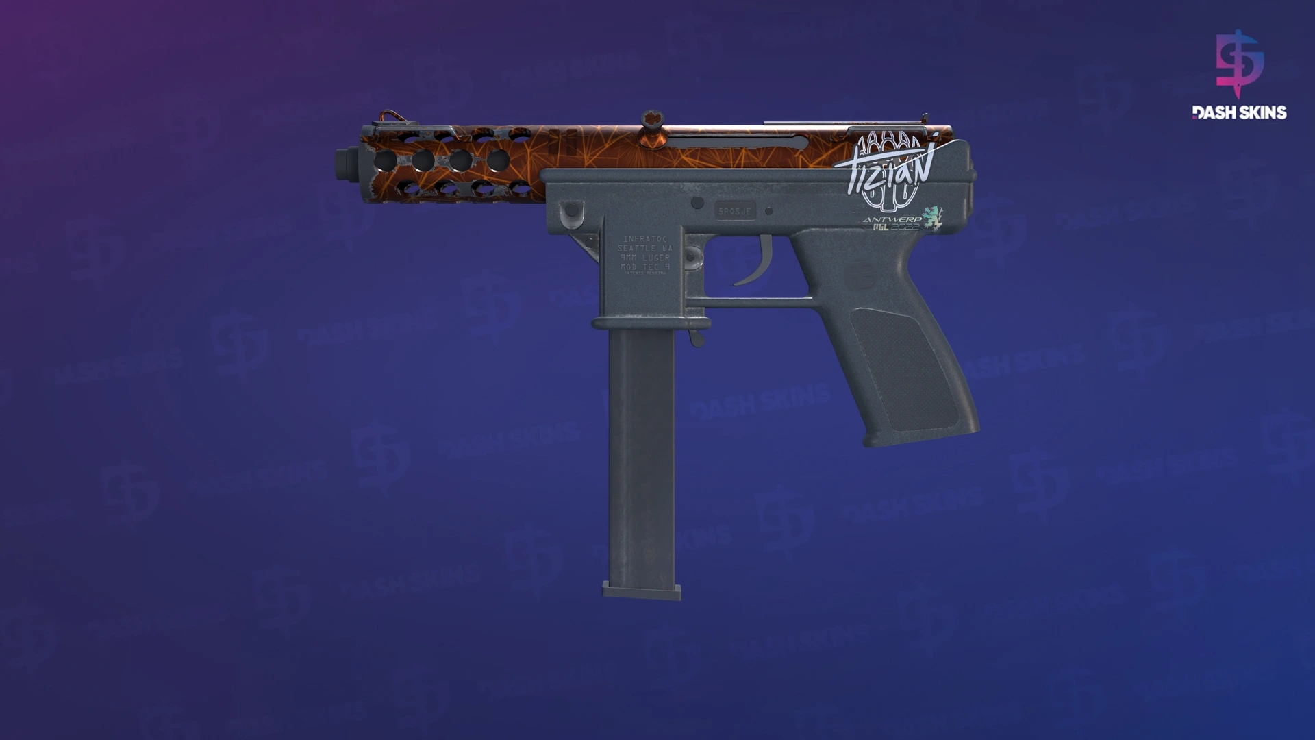 Tec-9 | Red Quartz (Minimal Wear) Screenshot Playside