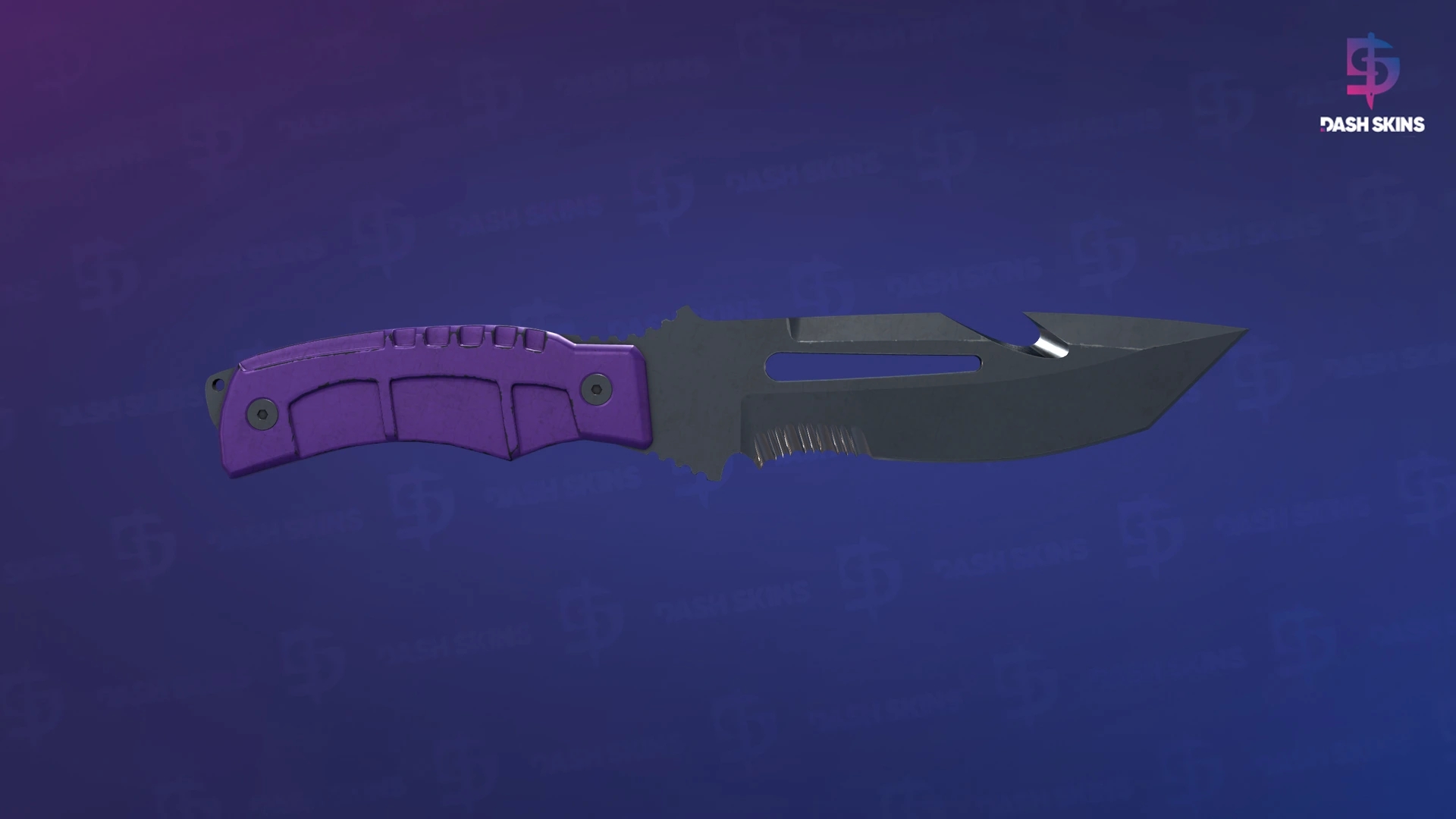 ★ Survival Knife | Ultraviolet (Well-Worn) Screenshot Playside