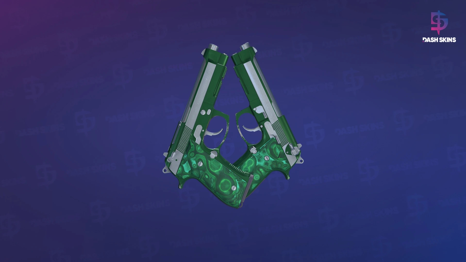 Dual Berettas | Polished Malachite (Minimal Wear) Screenshot Playside