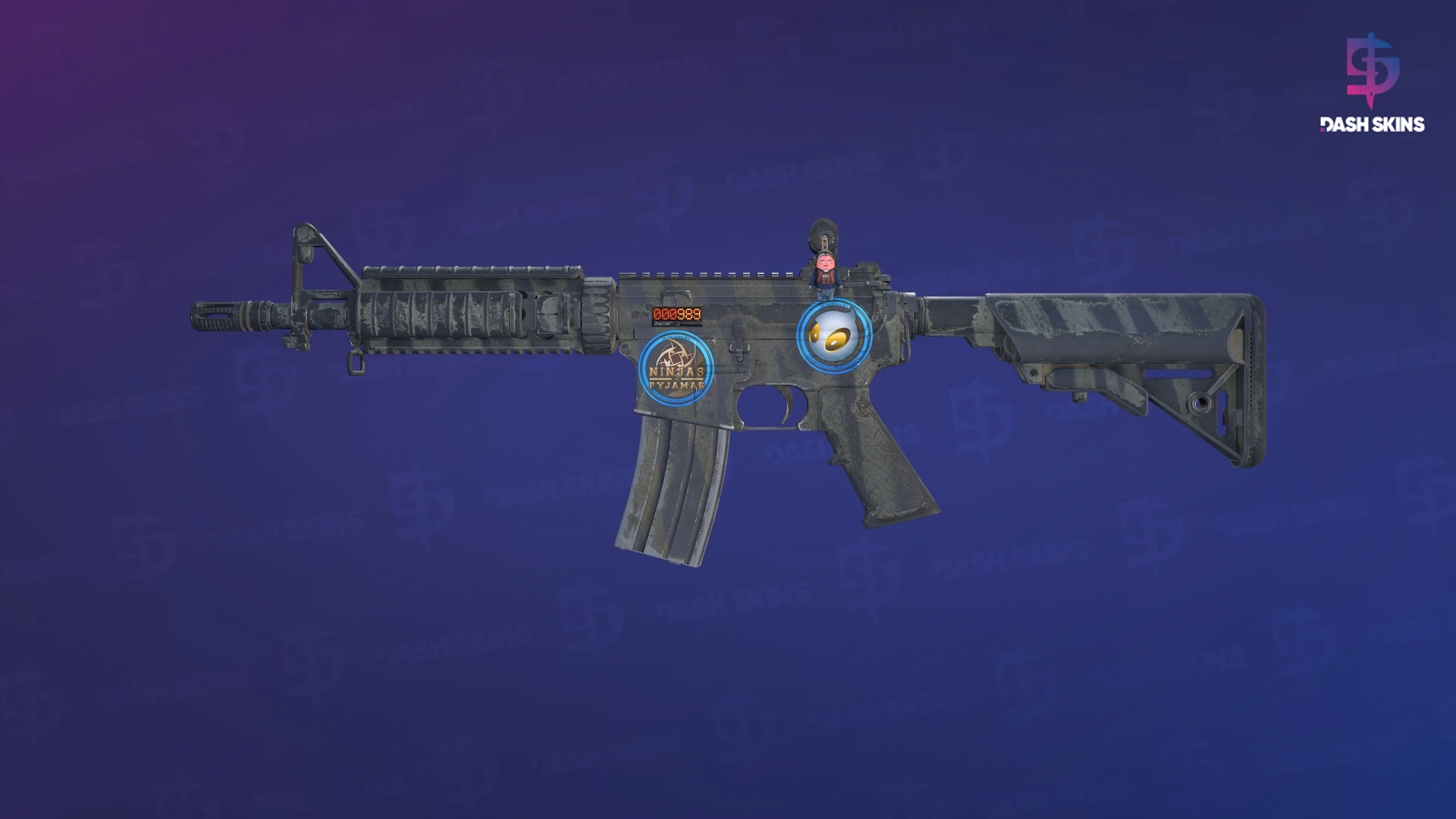 StatTrak™ M4A4 | Faded Zebra (Well-Worn) Screenshot Playside