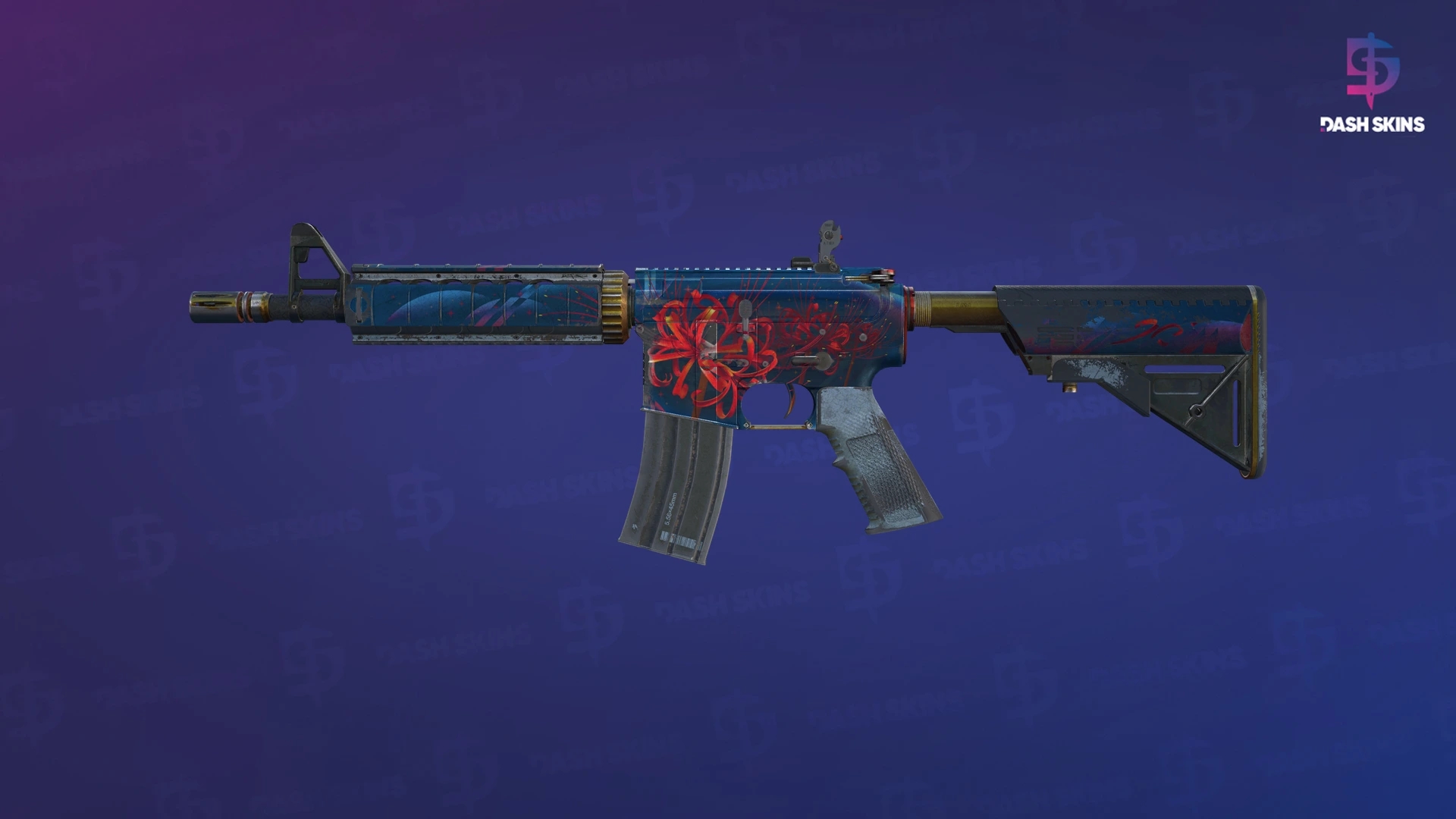 M4A4 | Spider Lily (Battle-Scarred) Screenshot Playside