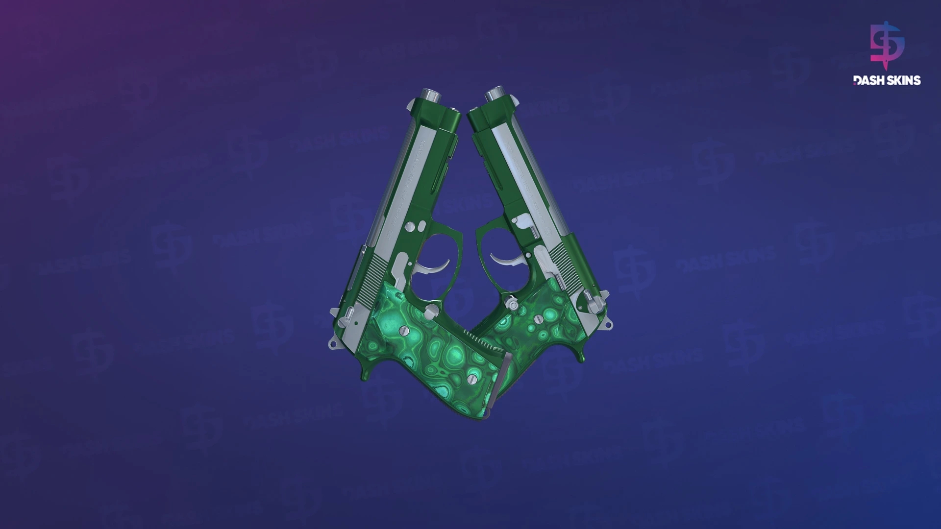Dual Berettas | Polished Malachite (Factory New) Screenshot Playside