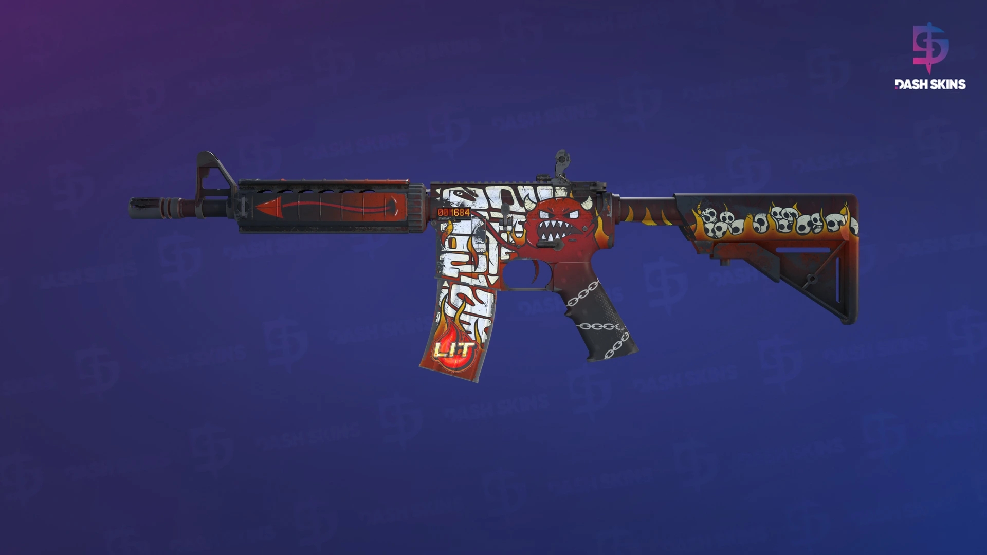 StatTrak™ M4A4 | Hellfire (Minimal Wear) Screenshot Playside