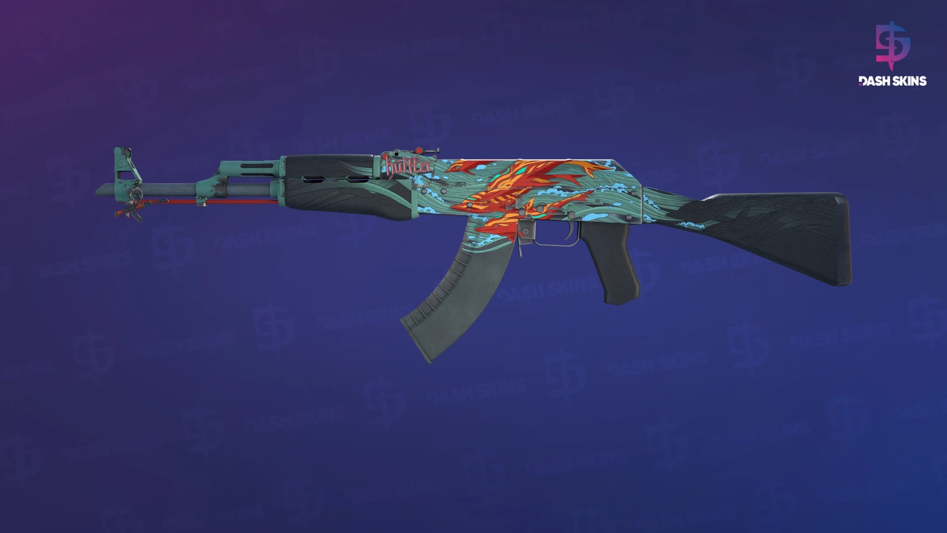 AK-47 | Aquamarine Revenge (Field-Tested) Screenshot Playside