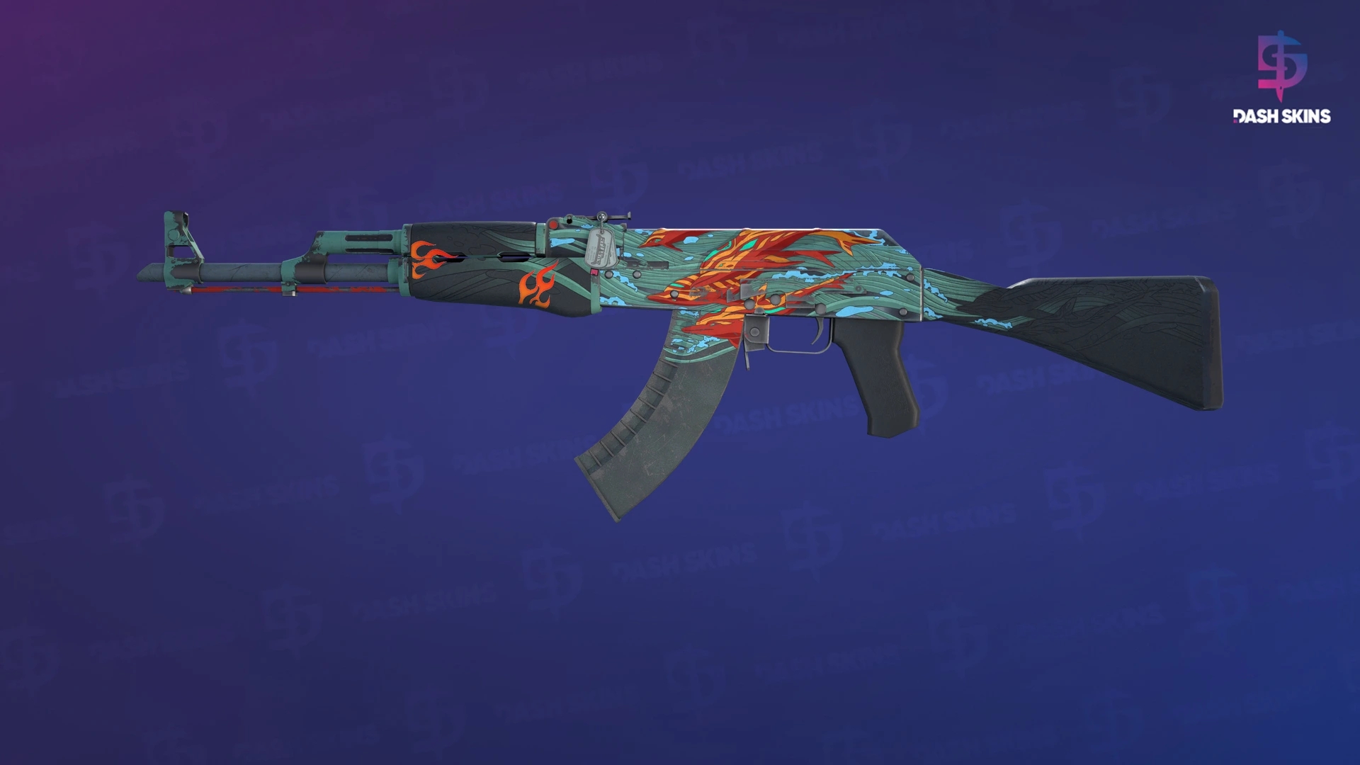 AK-47 | Aquamarine Revenge (Field-Tested) Screenshot Playside