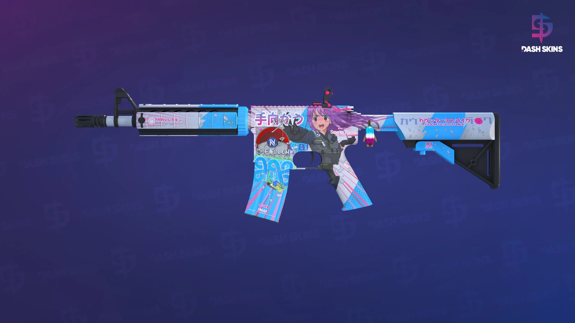 M4A4 | Temukau (Minimal Wear) Screenshot Playside