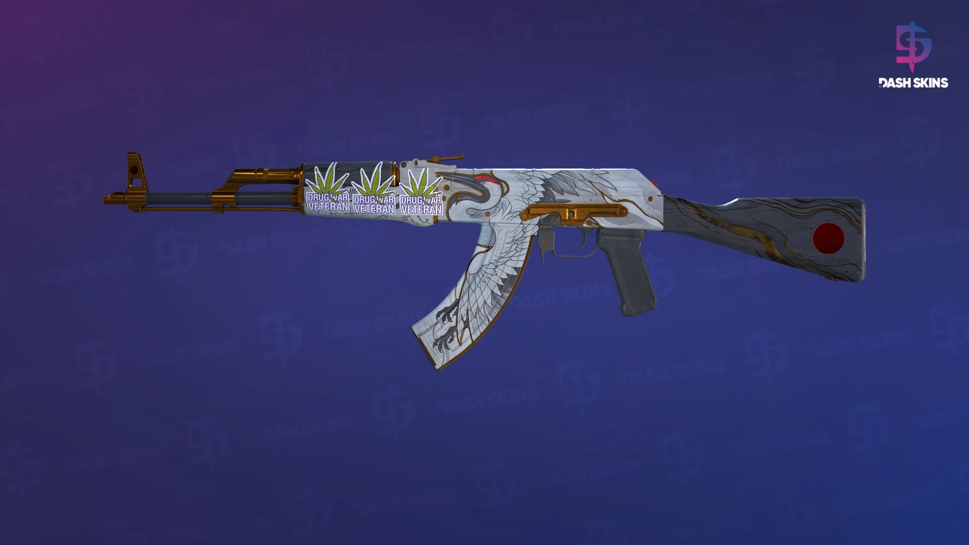 AK-47 | Crane Flight (Well-Worn) Screenshot Playside
