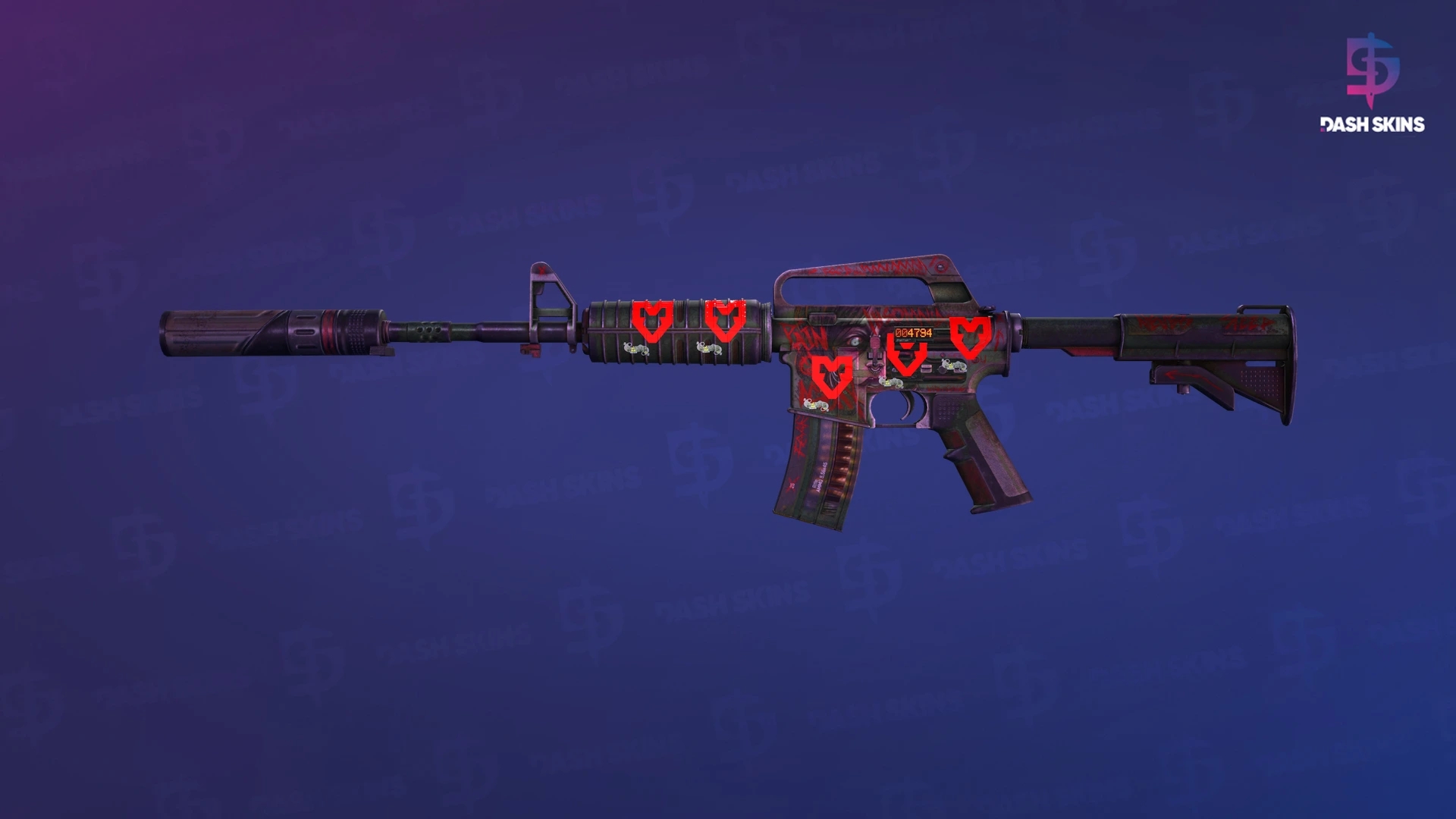 StatTrak™ M4A1-S | Night Terror (Battle-Scarred) Screenshot Playside