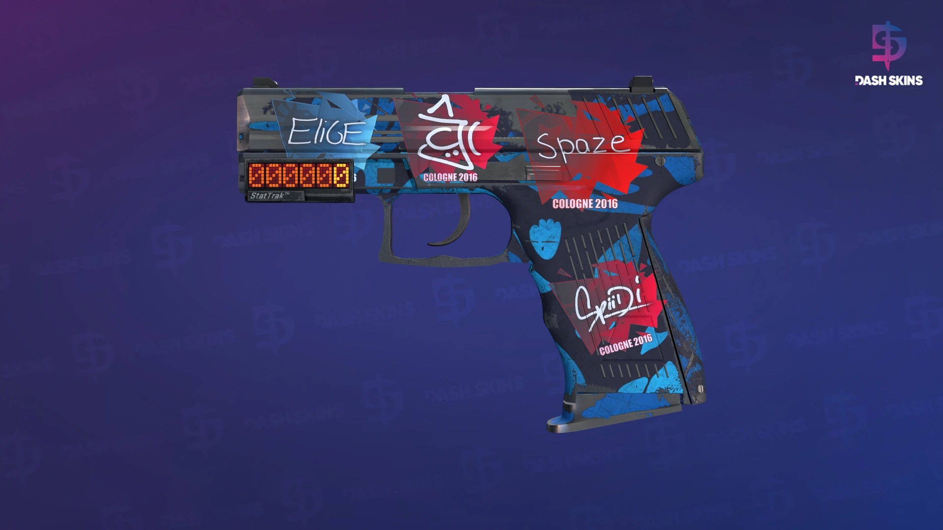 StatTrak™ P2000 | Oceanic (Battle-Scarred) Screenshot Playside