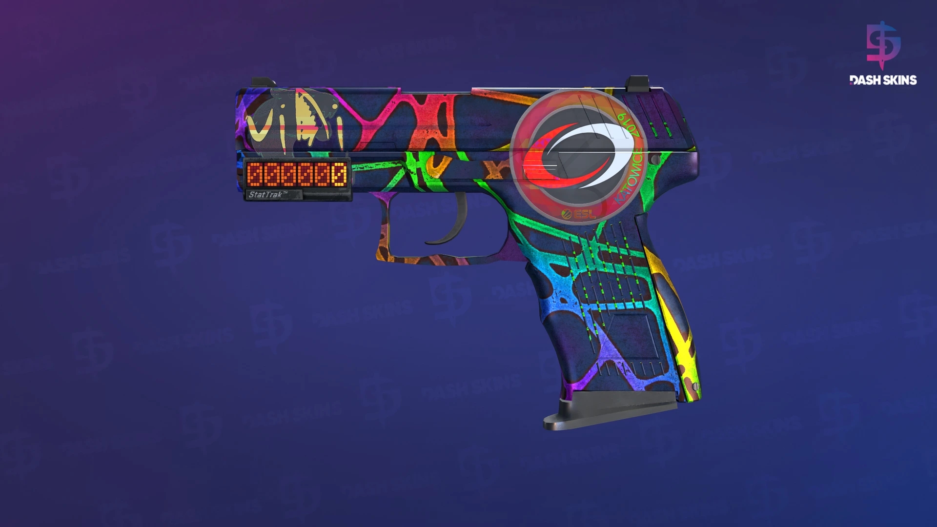StatTrak™ P2000 | Acid Etched (Well-Worn) Screenshot Playside