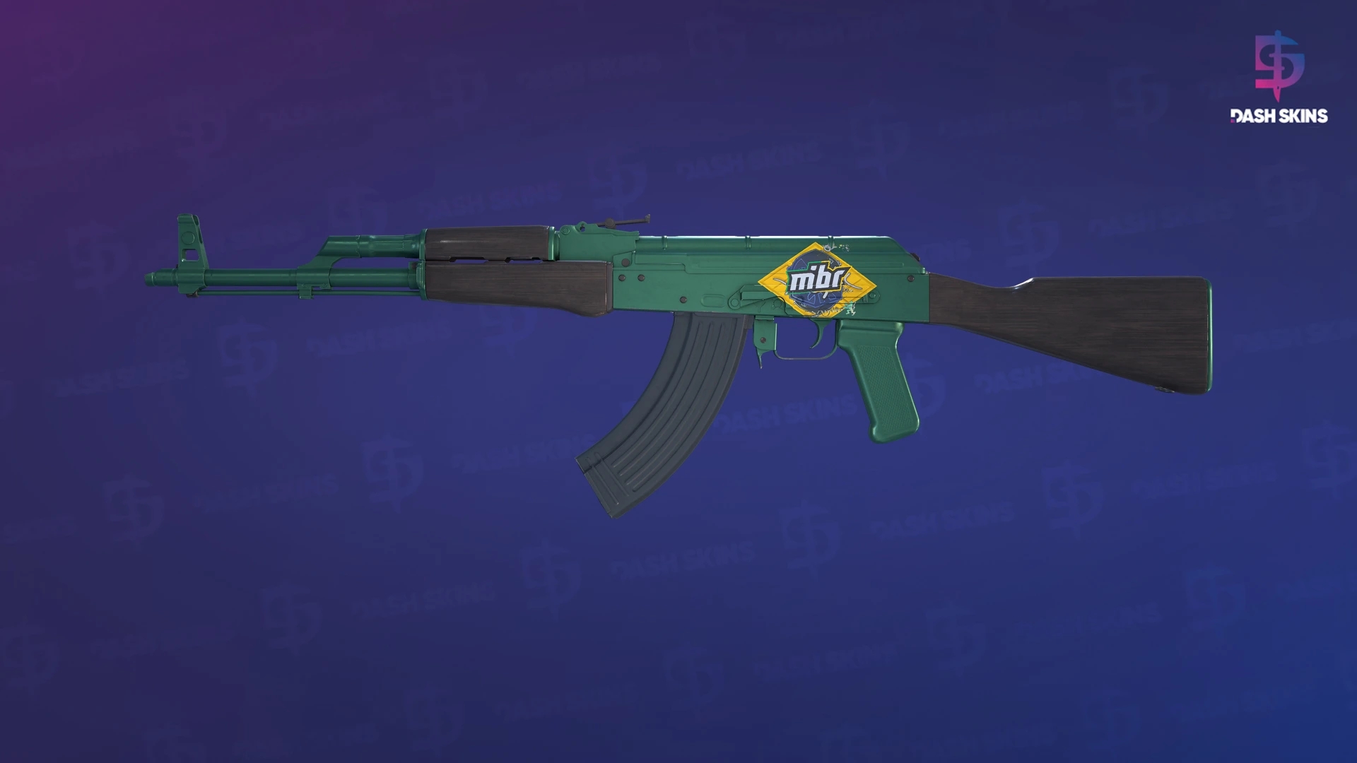 AK-47 | Wintergreen (Minimal Wear) Screenshot Playside