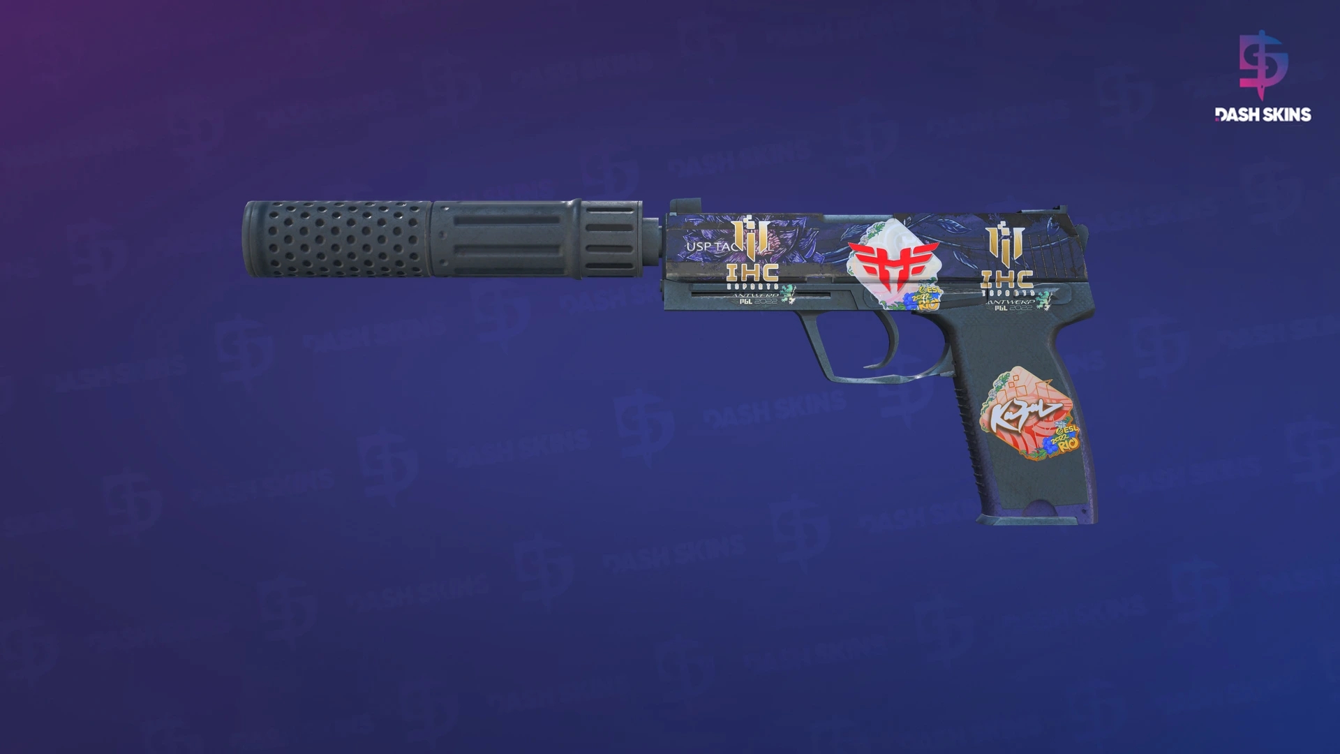 USP-S | Black Lotus (Battle-Scarred) Screenshot Playside