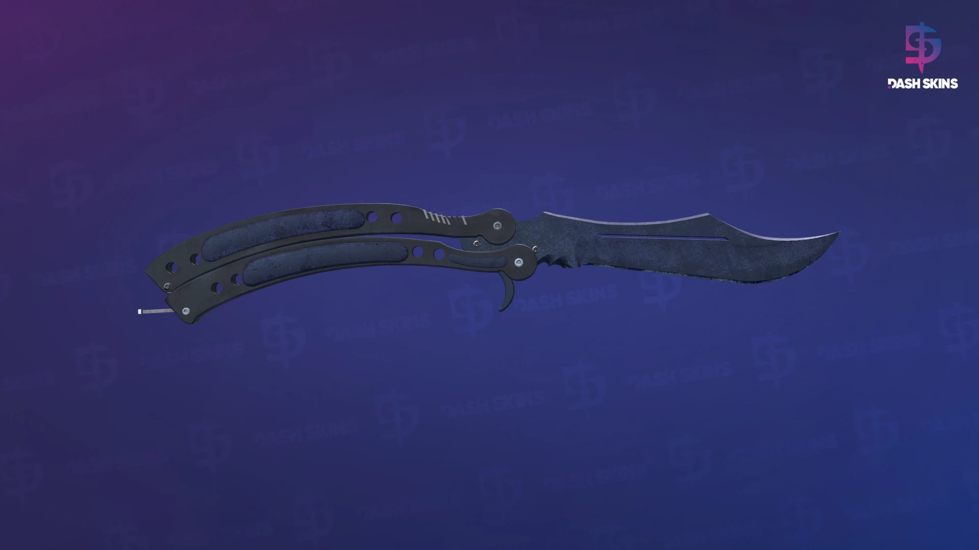 ★ Butterfly Knife | Blue Steel (Battle-Scarred) Screenshot Playside