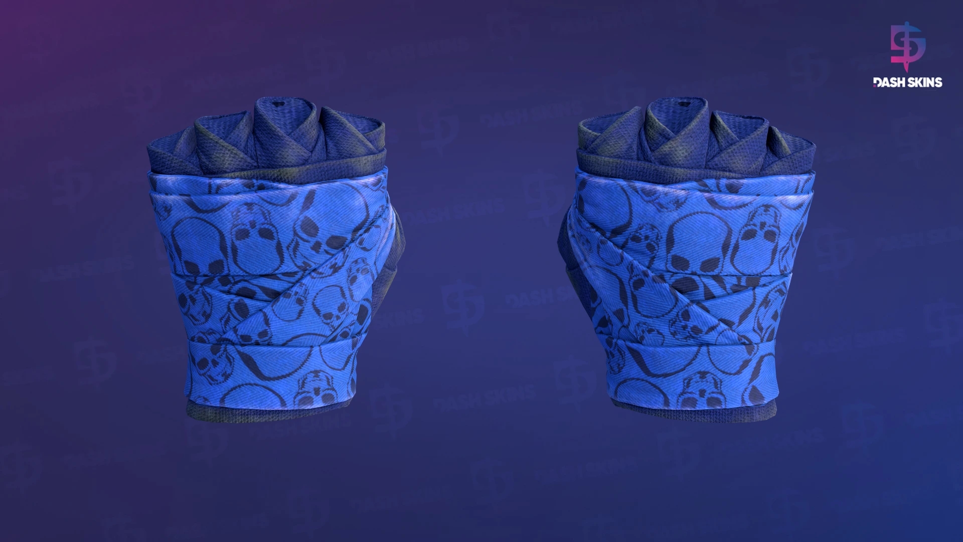 ★ Hand Wraps | Cobalt Skulls (Well-Worn) Screenshot Playside