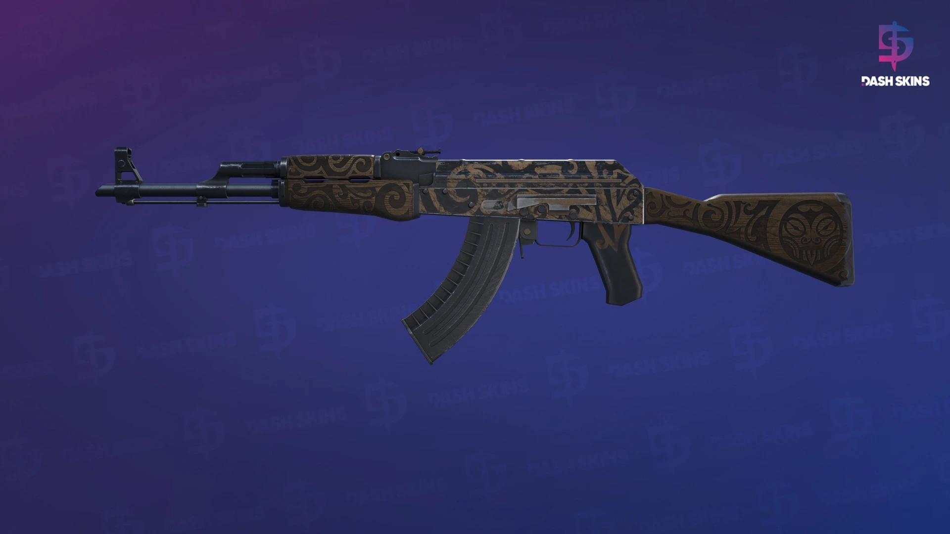 AK-47 | Uncharted (Well-Worn) Screenshot Playside