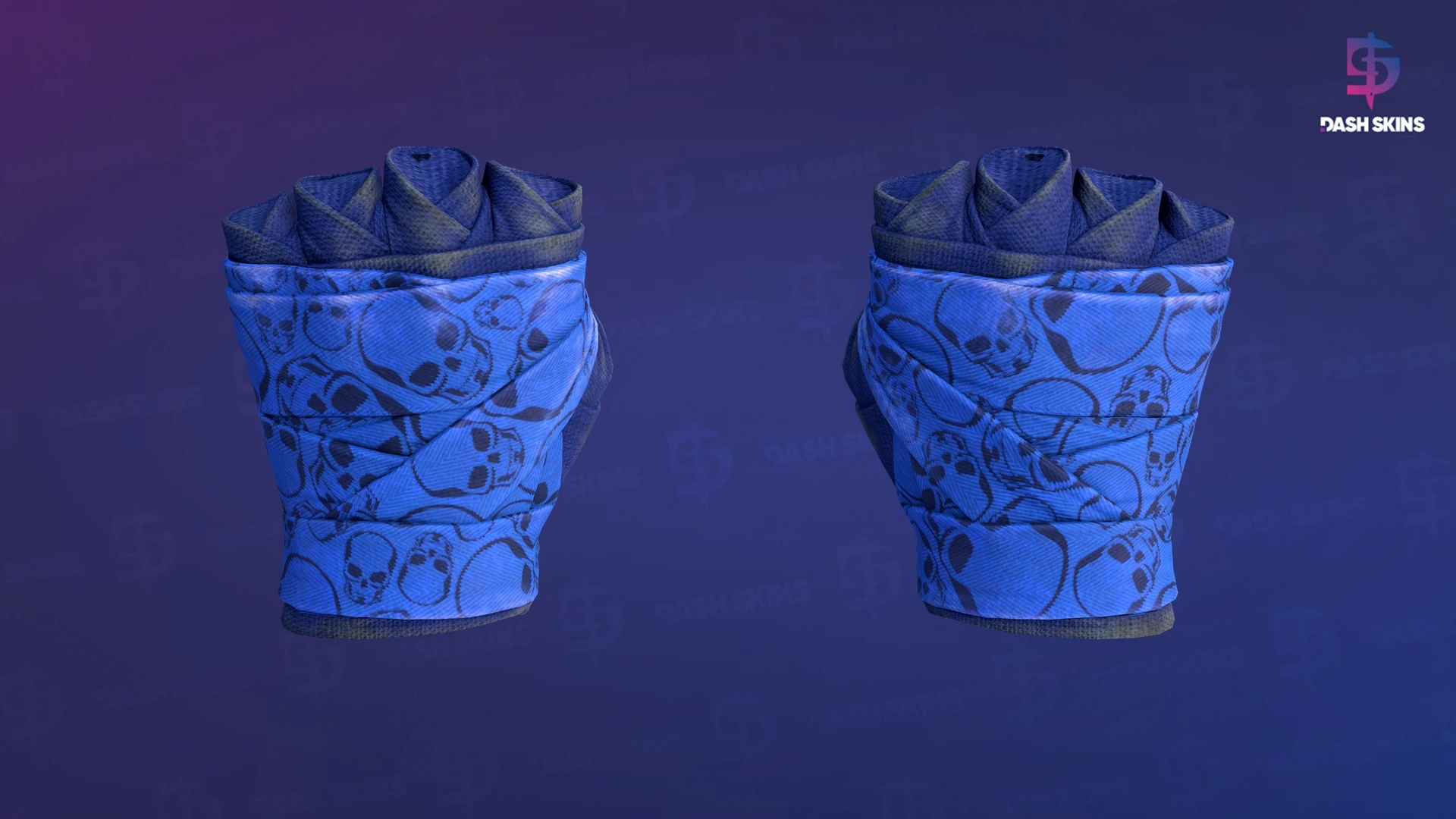 ★ Hand Wraps | Cobalt Skulls (Well-Worn) Screenshot Playside