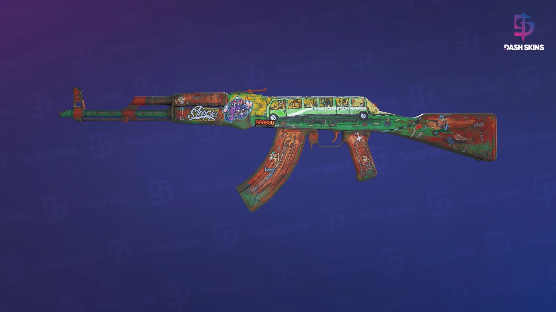 StatTrak™ AK-47 | The Outsiders (Battle-Scarred) Screenshot Playside