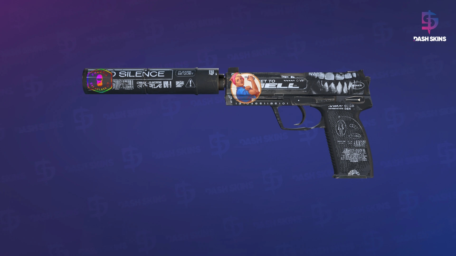 USP-S | Ticket to Hell (Well-Worn) Screenshot Playside